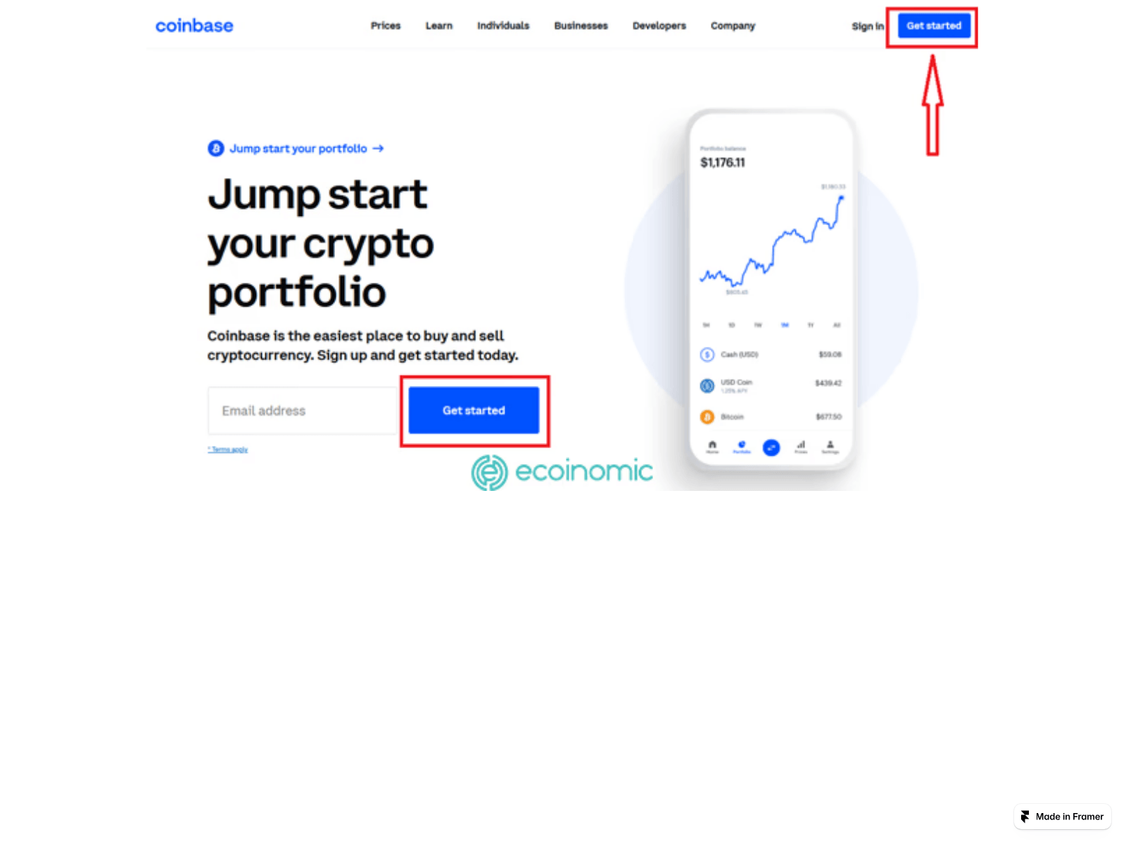 Screenshot of portal-coin-bases.framer.media