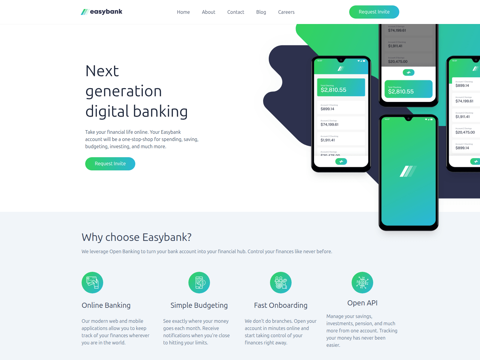 Screenshot of easybank-landing-page-fm.vercel.app