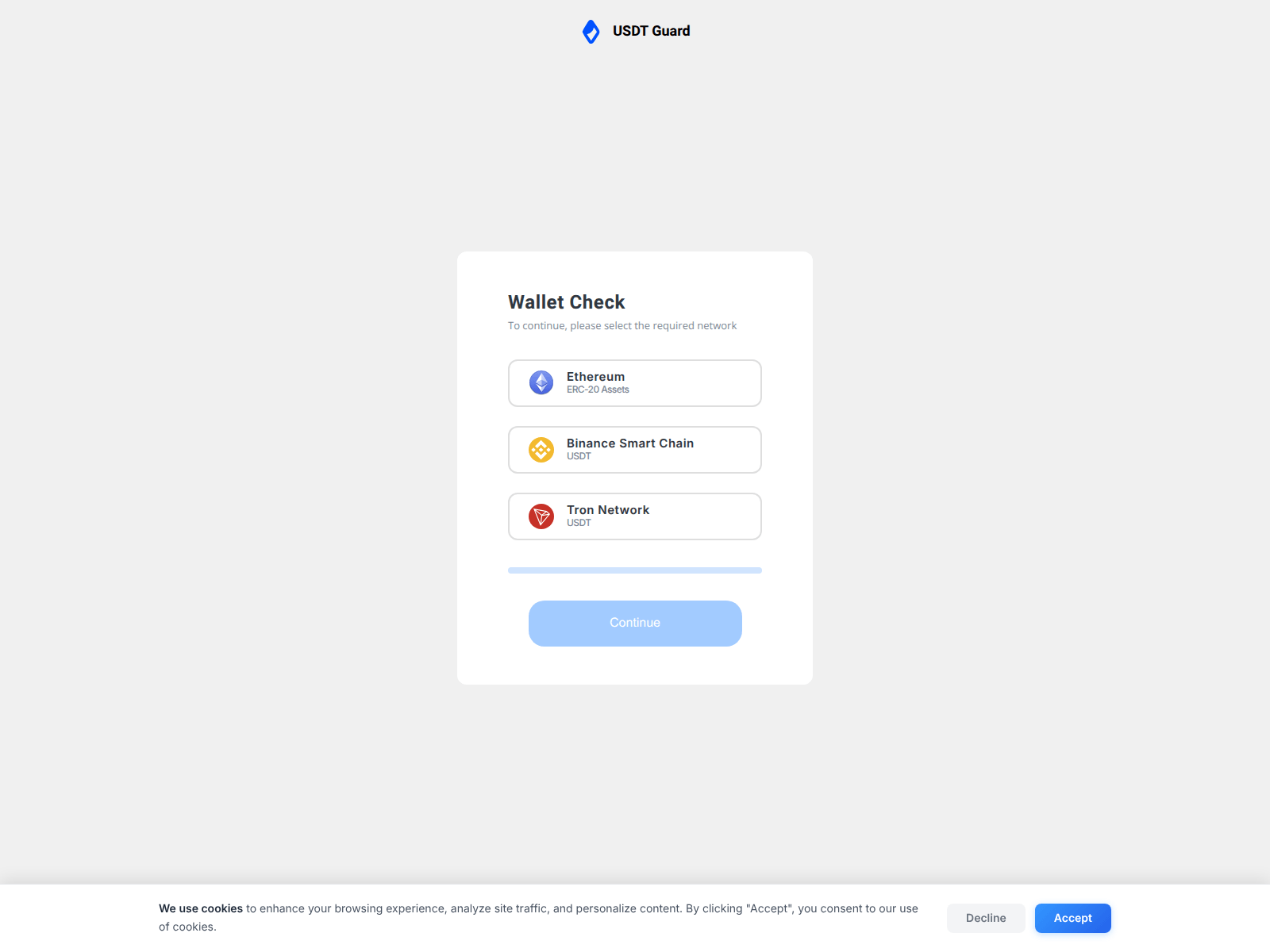 Screenshot of usdtguard.com