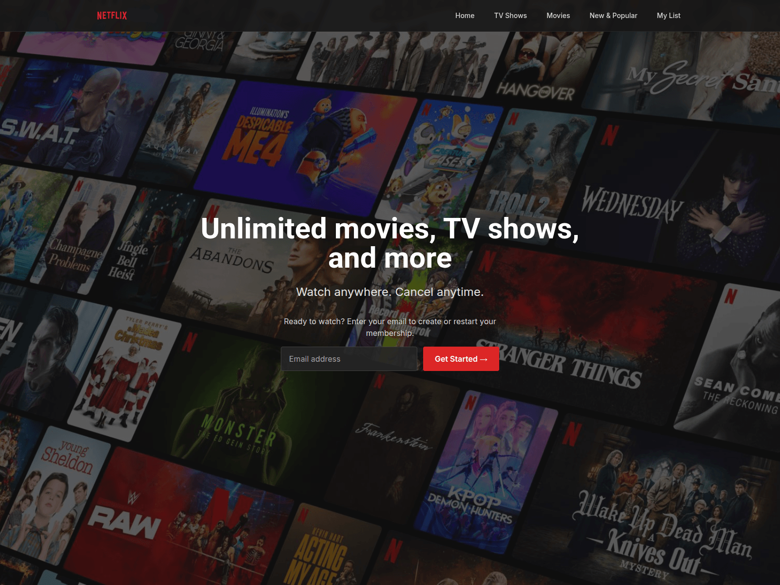 Screenshot of netflix-clone0lpj.rollout.site