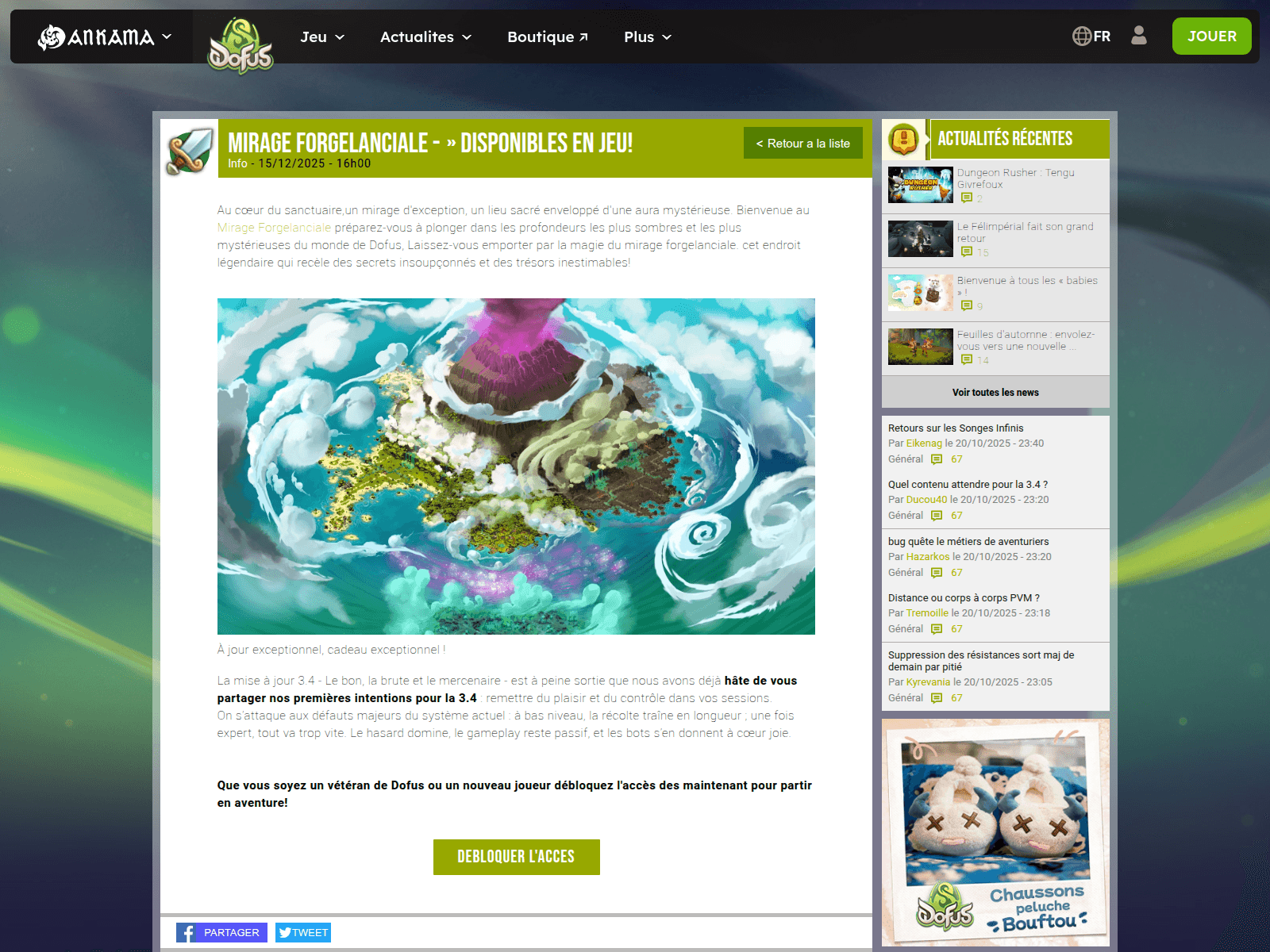 Screenshot of www.dofus-actualites.com