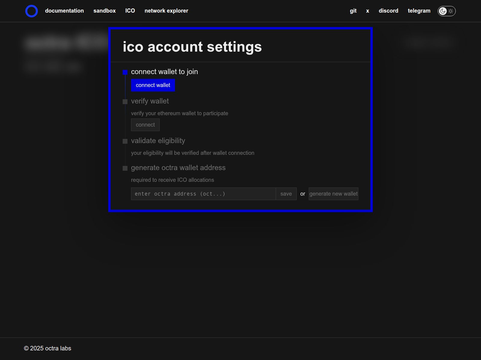 Screenshot of octra.run