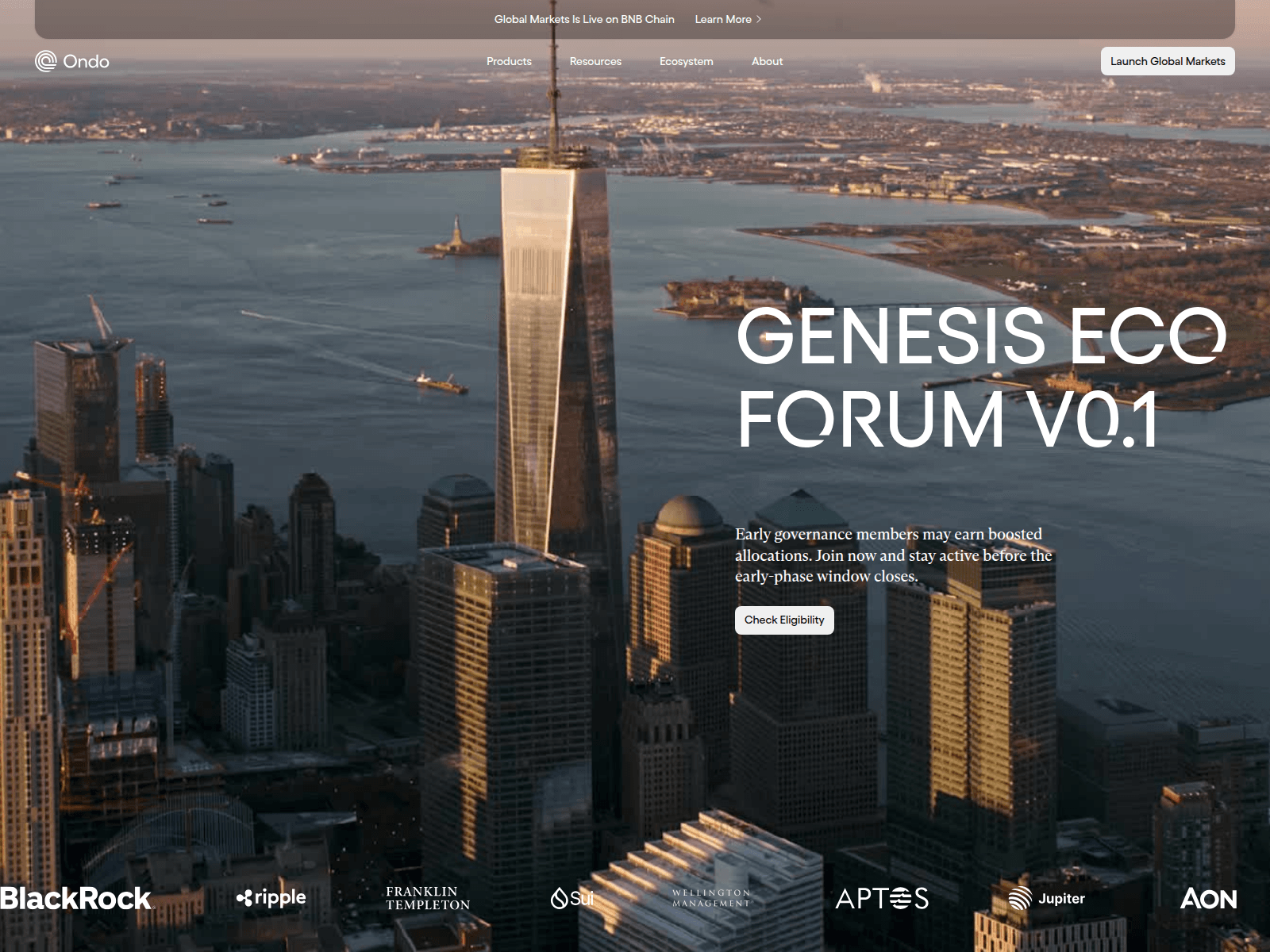 Screenshot of ondo.events/eco-forum