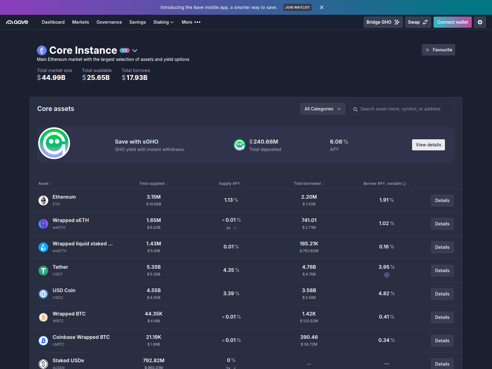 Screenshot of aave.com-online-beta-wallets-services.pro