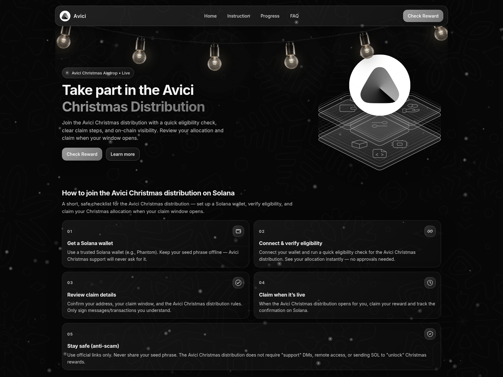 Screenshot of avicichain.run