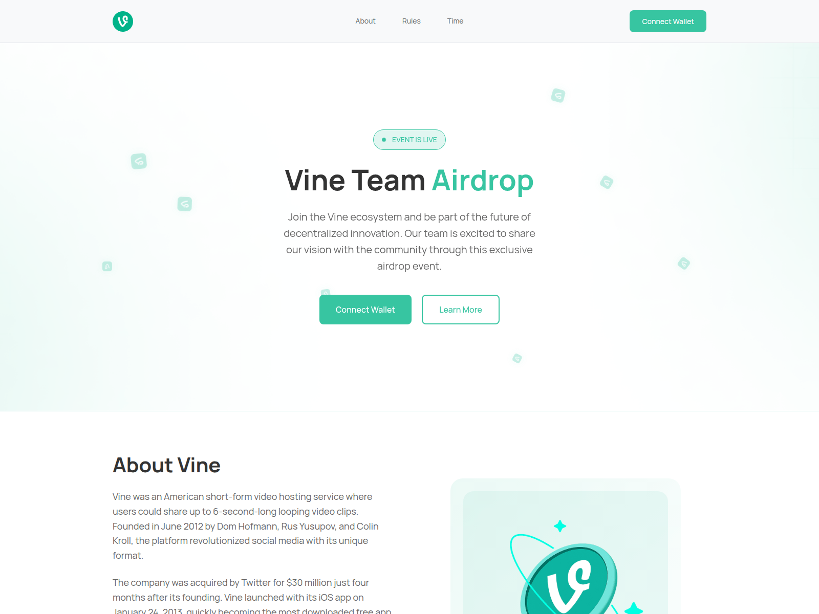 Screenshot of getvine.top