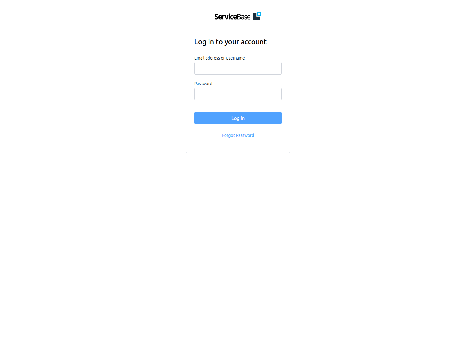 Screenshot of demo.servicebase.net
