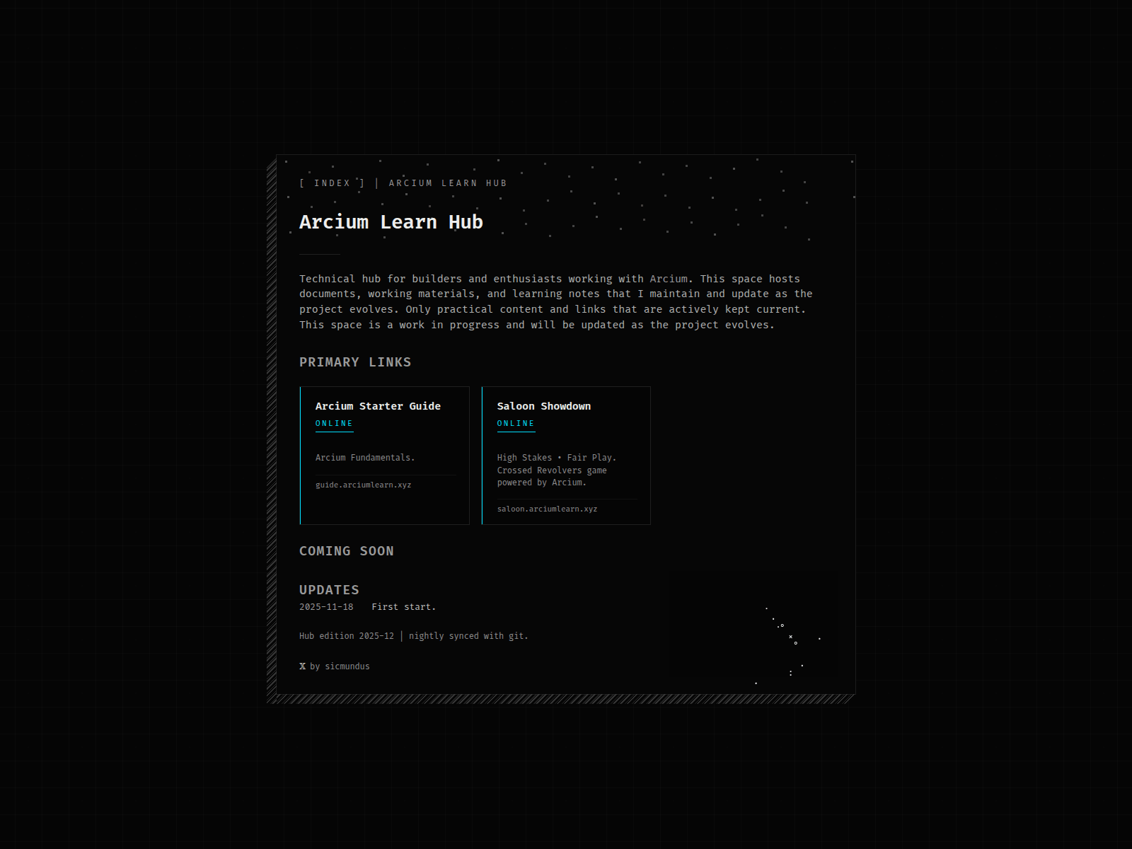 Screenshot of arciumlearn.xyz