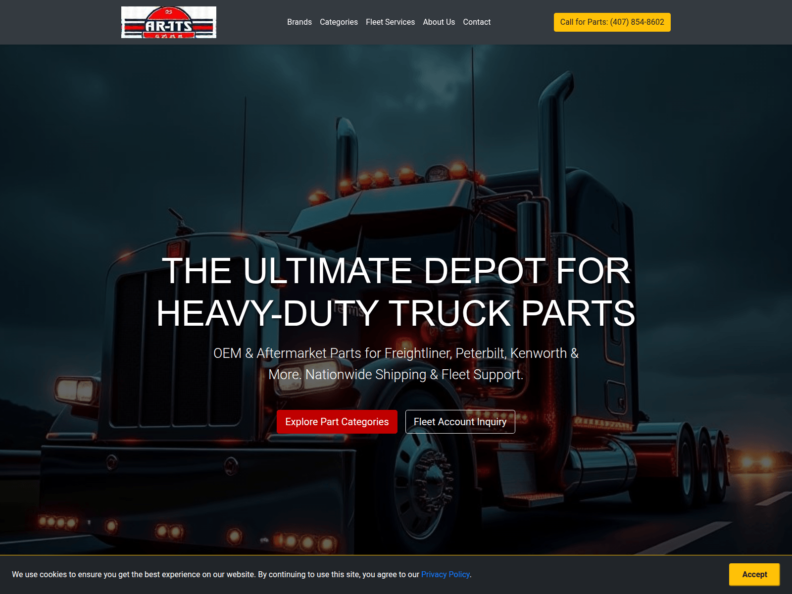 Screenshot of truckpartsdepotclub.com
