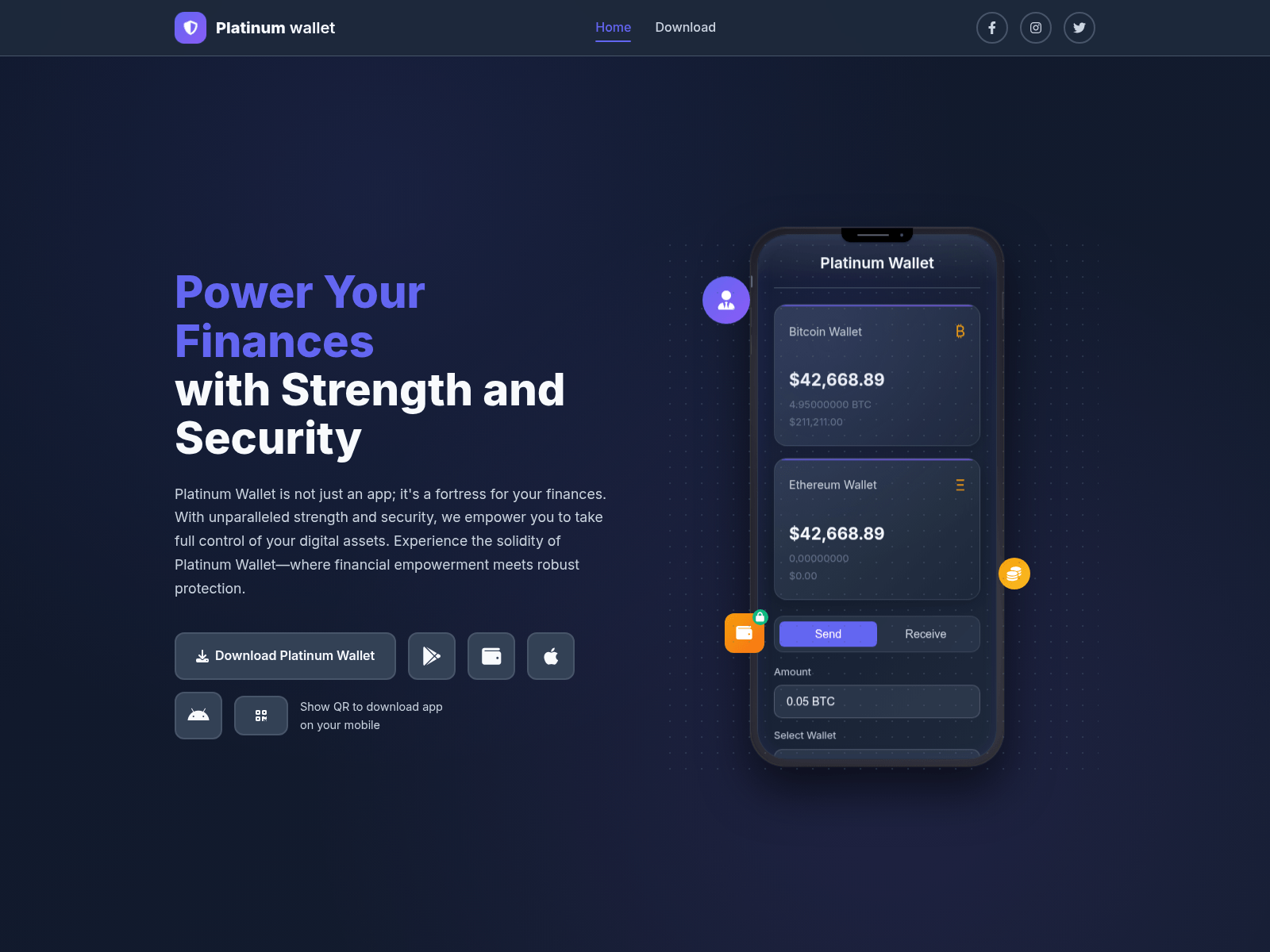 Screenshot of platinumwallet.net