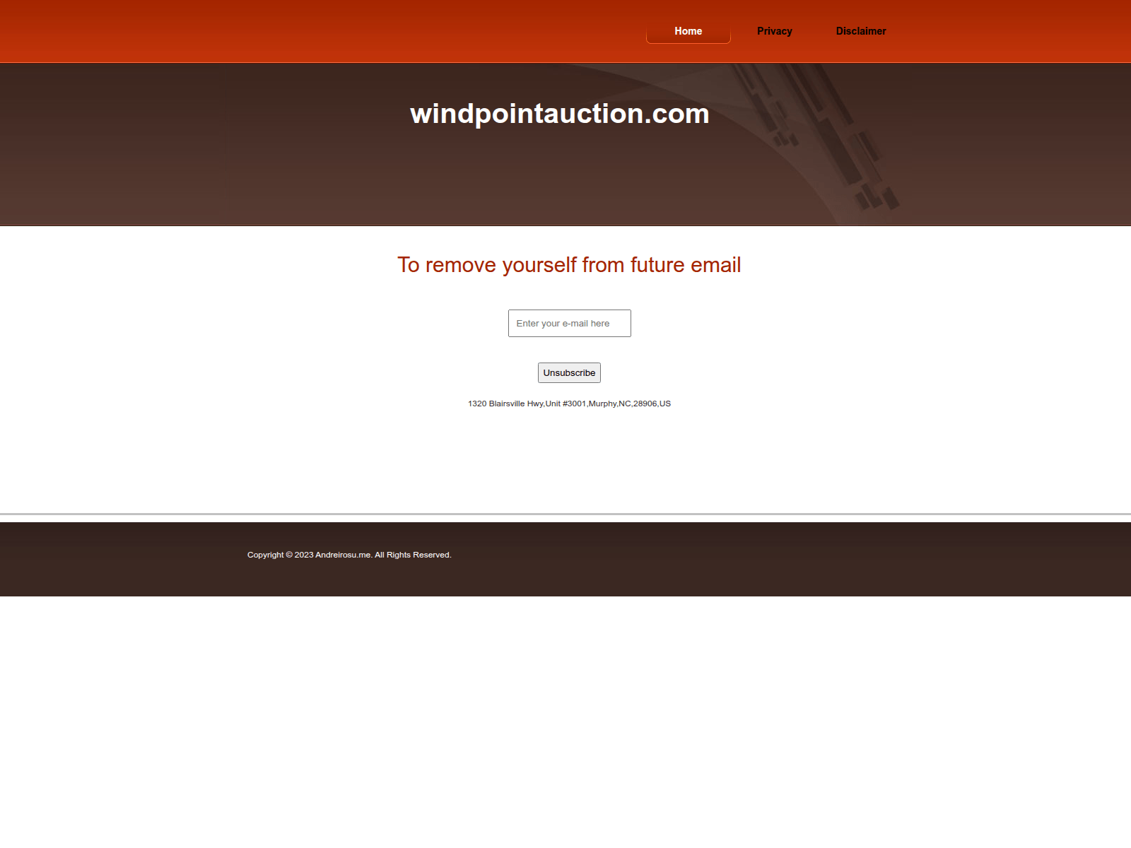Screenshot of windpointauction.com