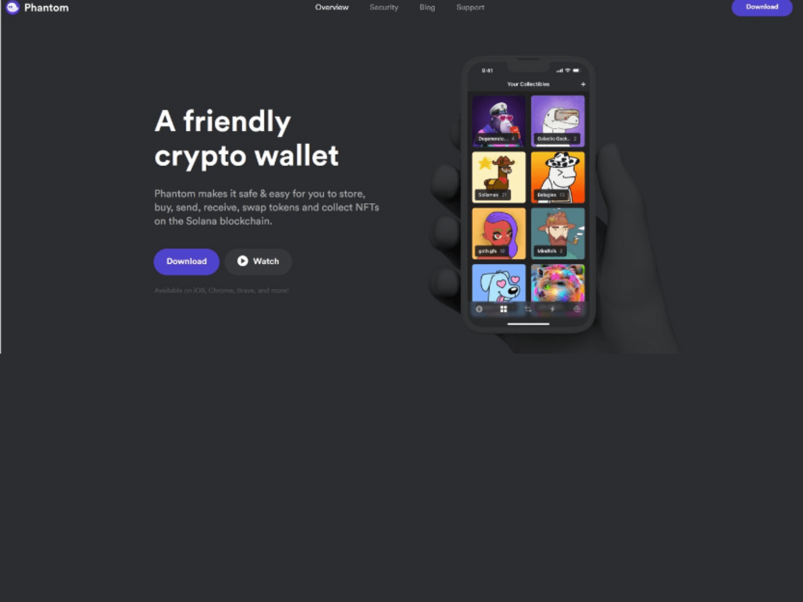 Screenshot of phantromwallet.webflow.io