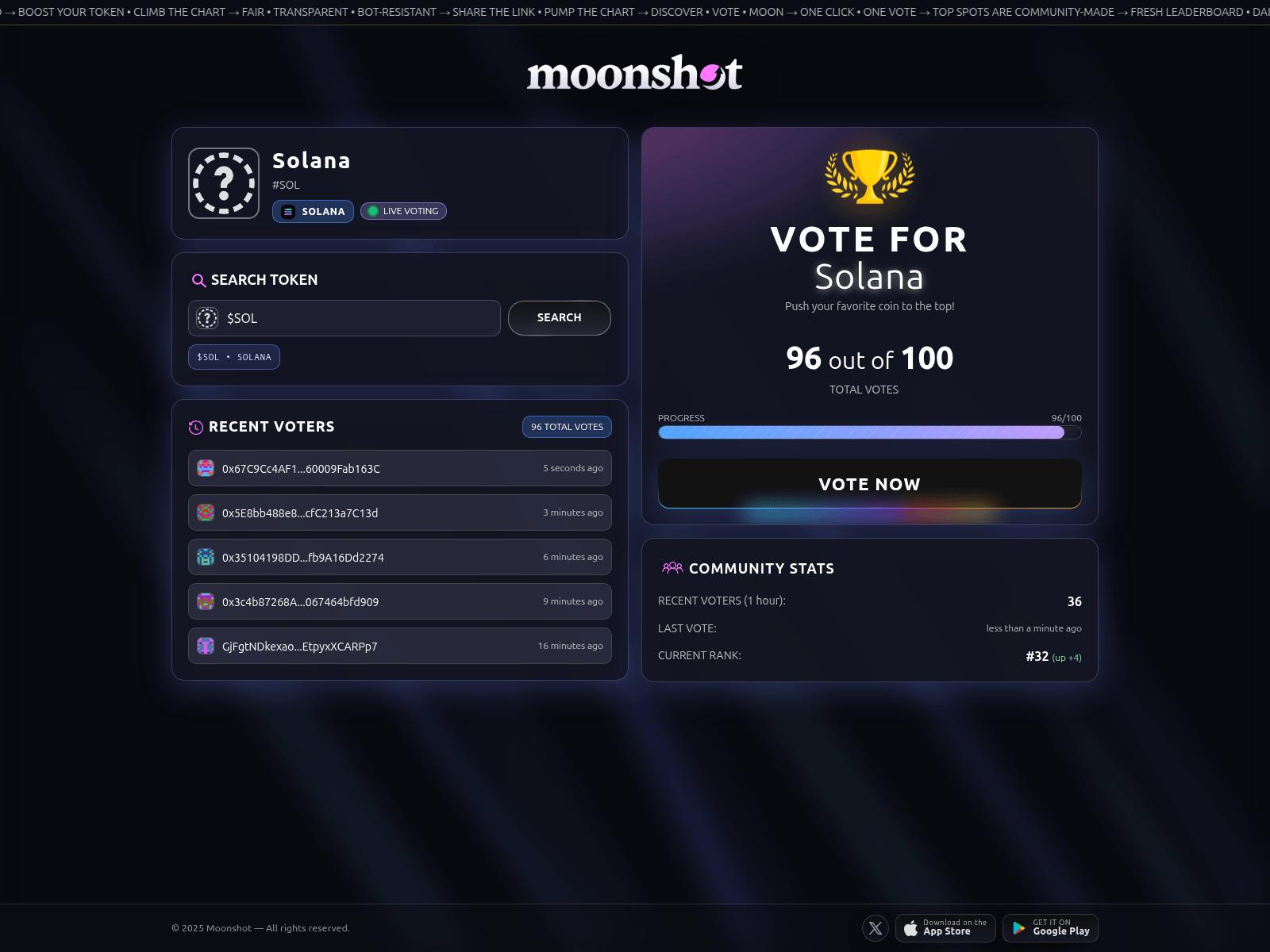 Screenshot of moonshot-vote.com