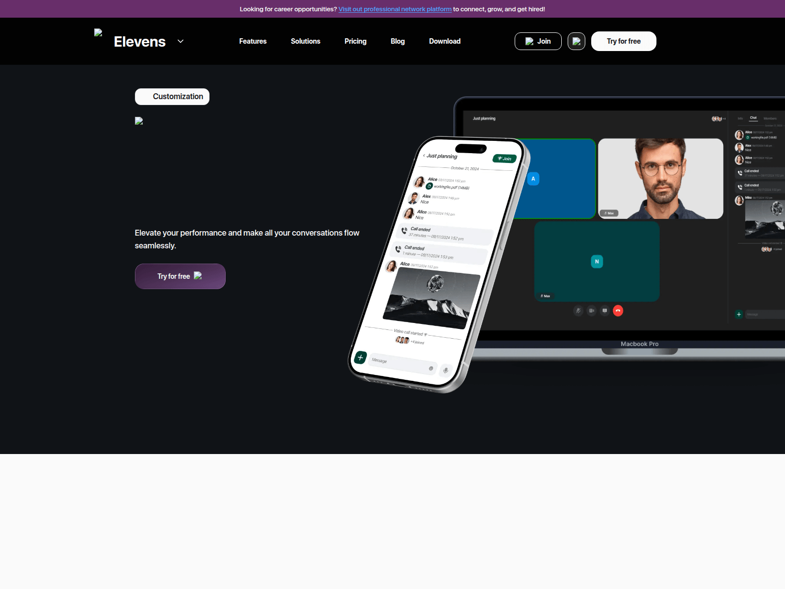 Screenshot of elevenslauncher.com