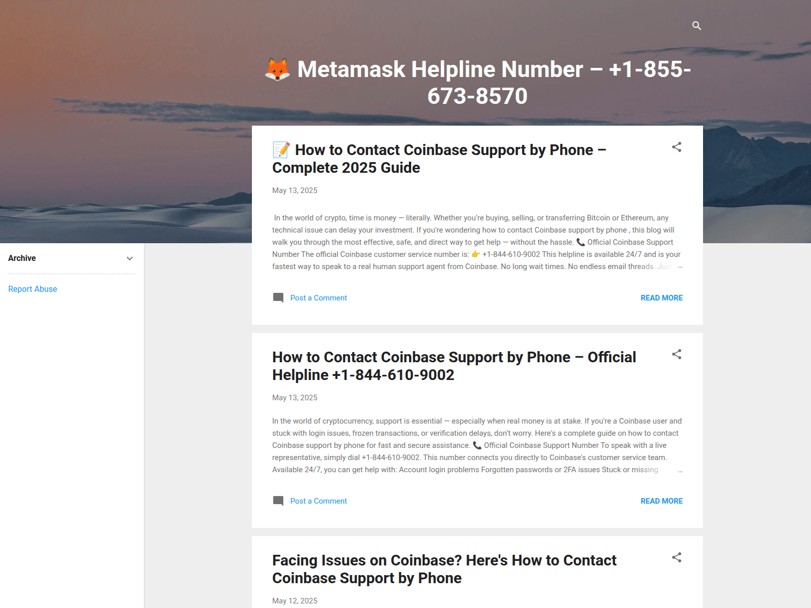 Screenshot of metamask58.blogspot.com