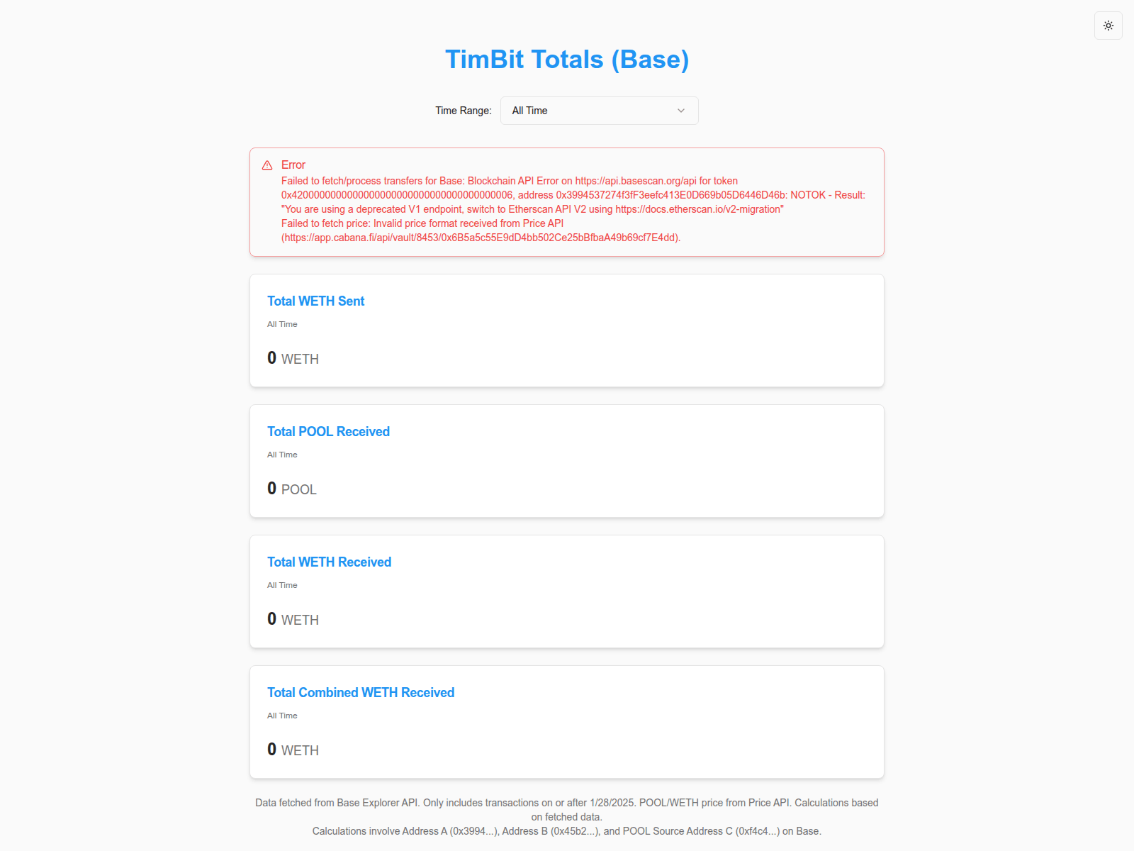 Screenshot of studio--base-chain-tracker.us-central1.hosted.app