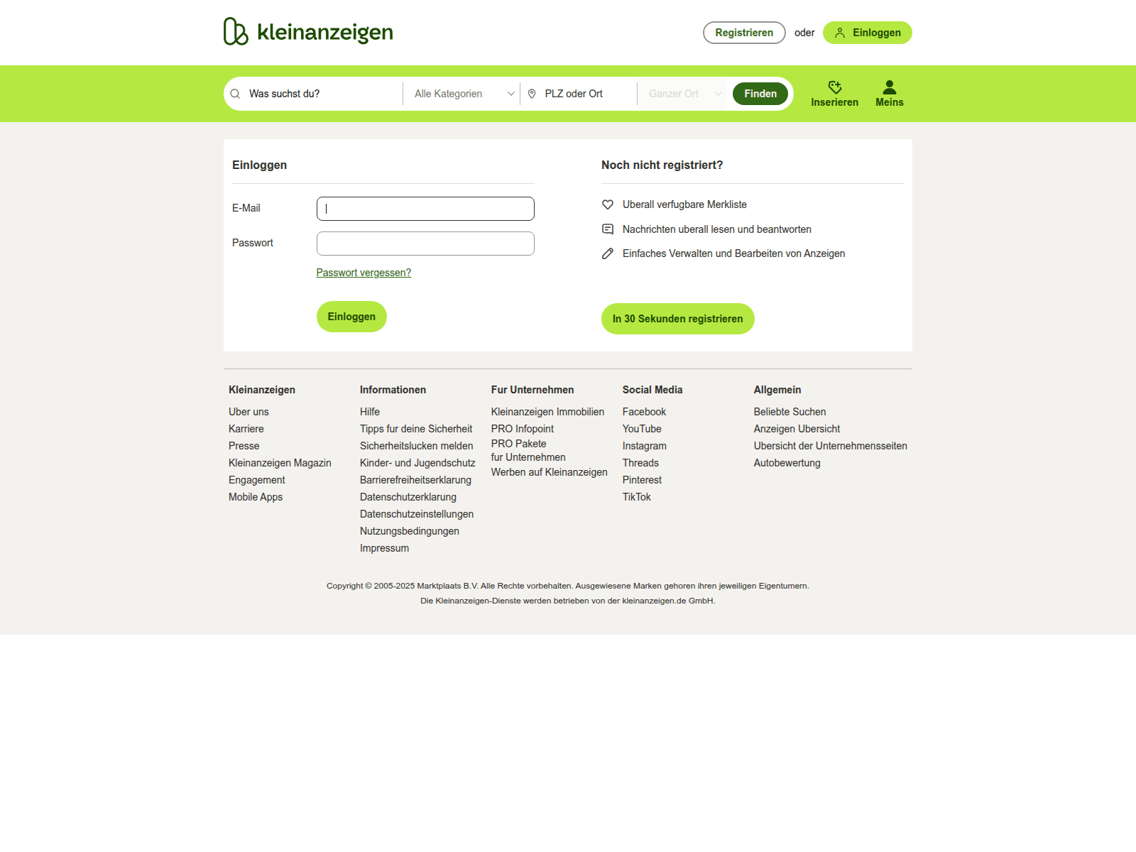 Screenshot of kleln.live