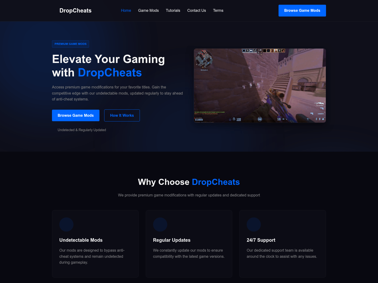 Screenshot of dropcheats.pro