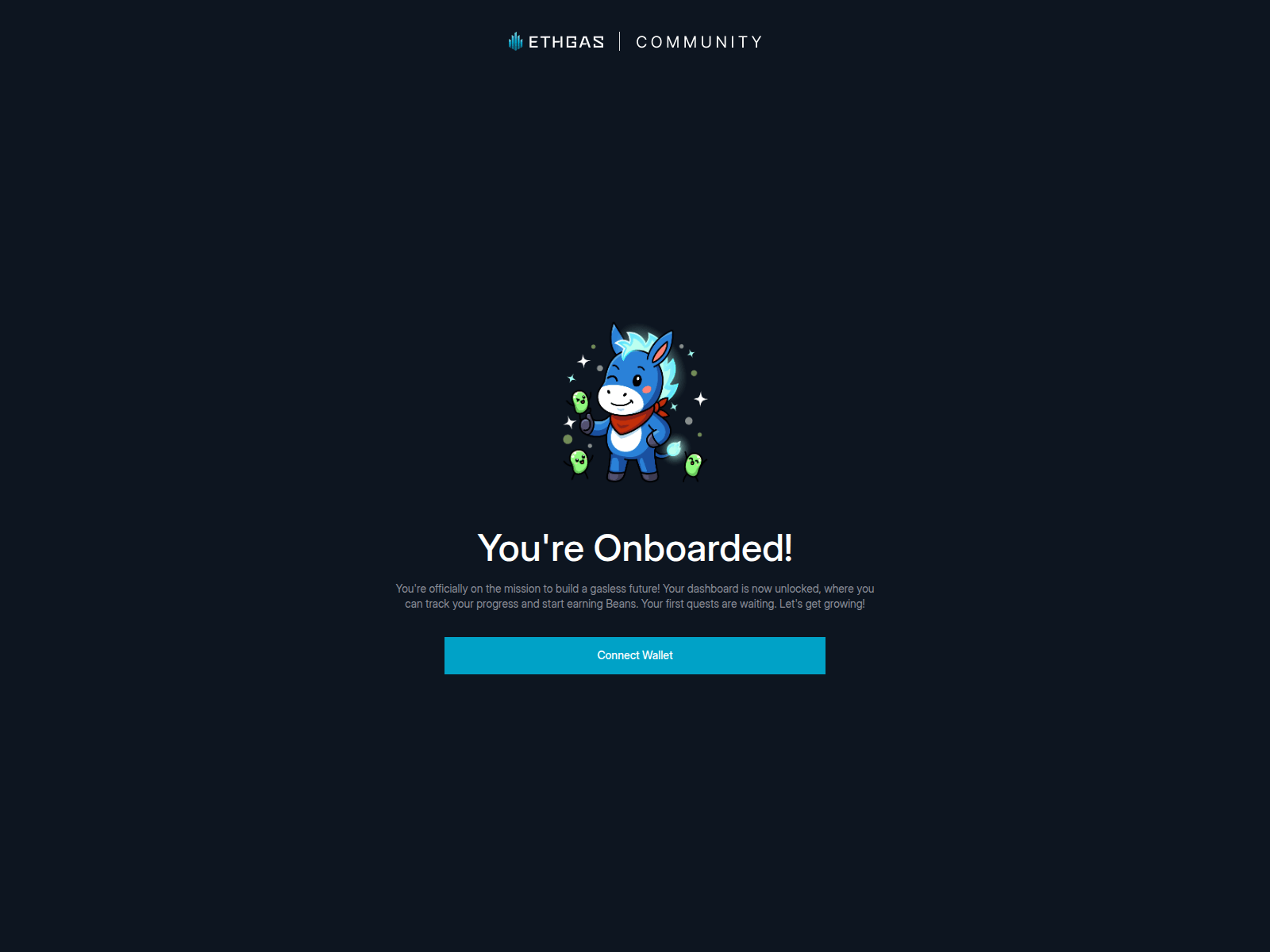 Screenshot of ethgas.cc/community/onboarding