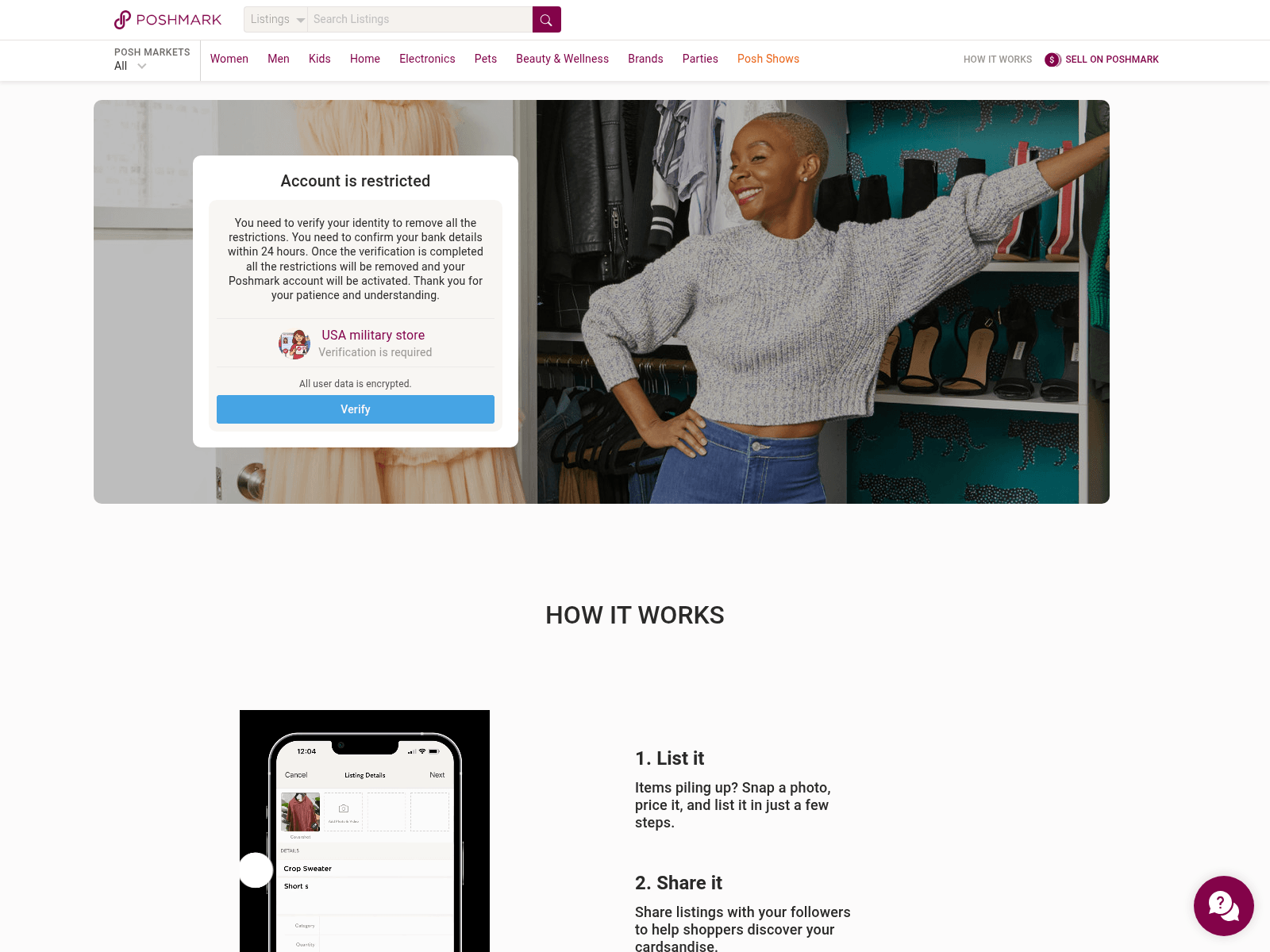Screenshot of verify.1d328920rder.icu/270740266