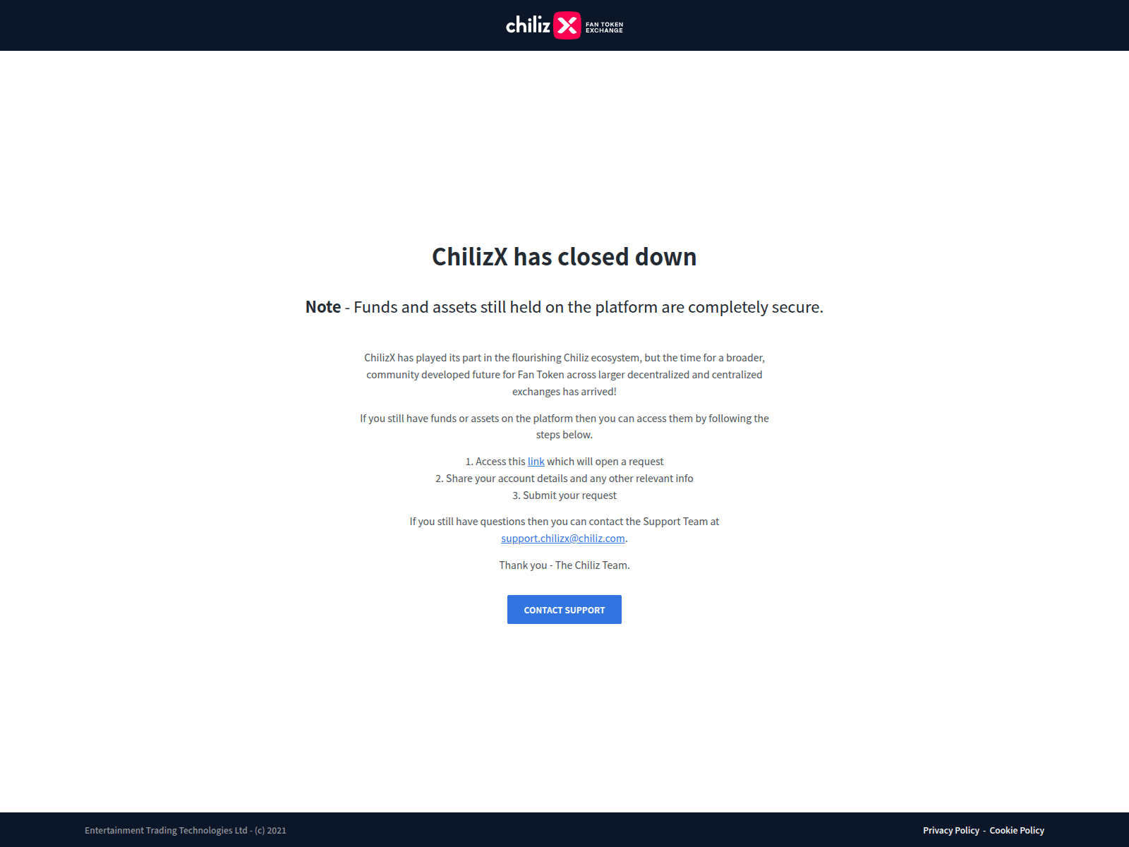 Screenshot of chiliz.net.au