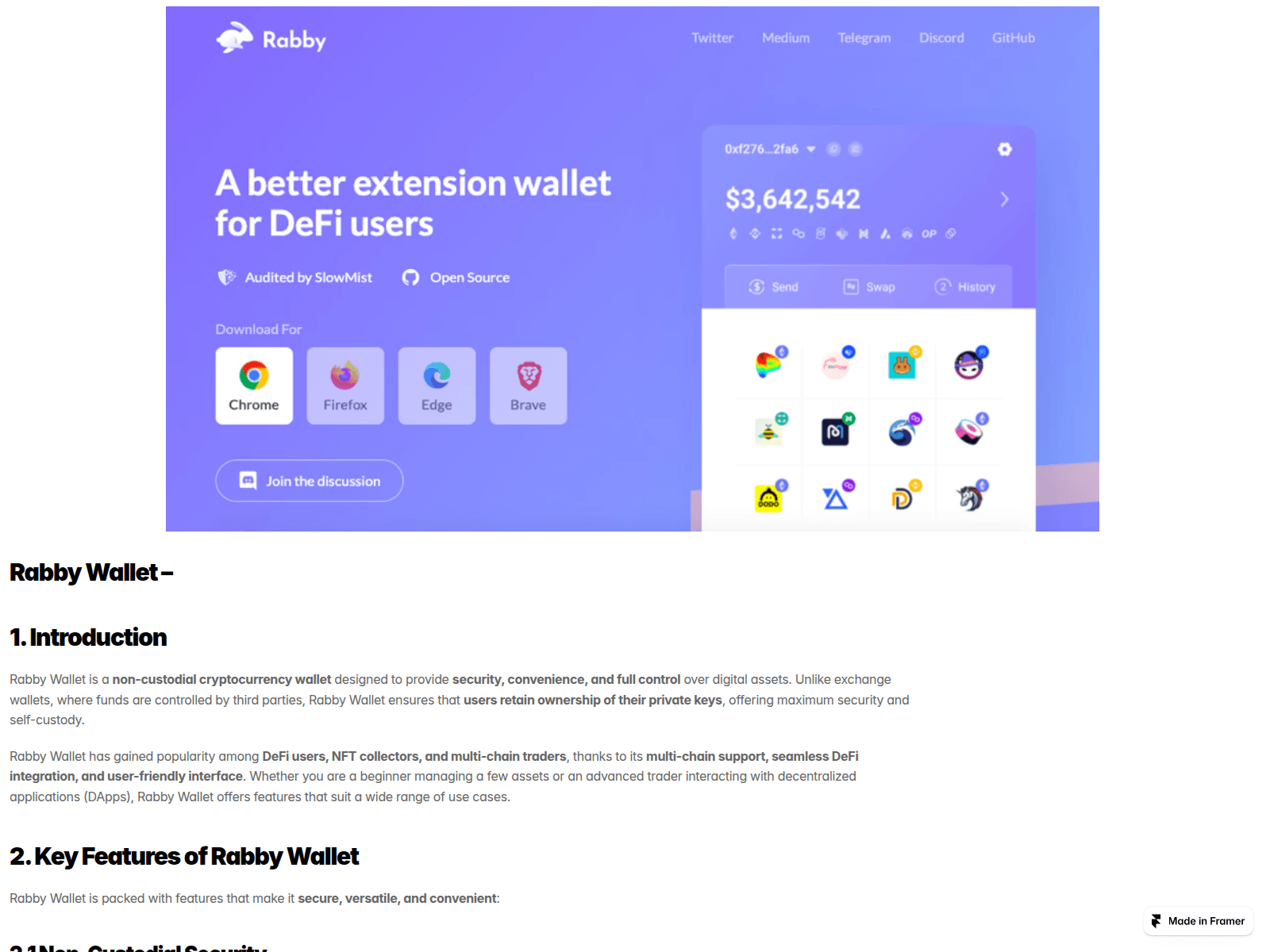 Screenshot of raby-wallet-eng.framer.ai