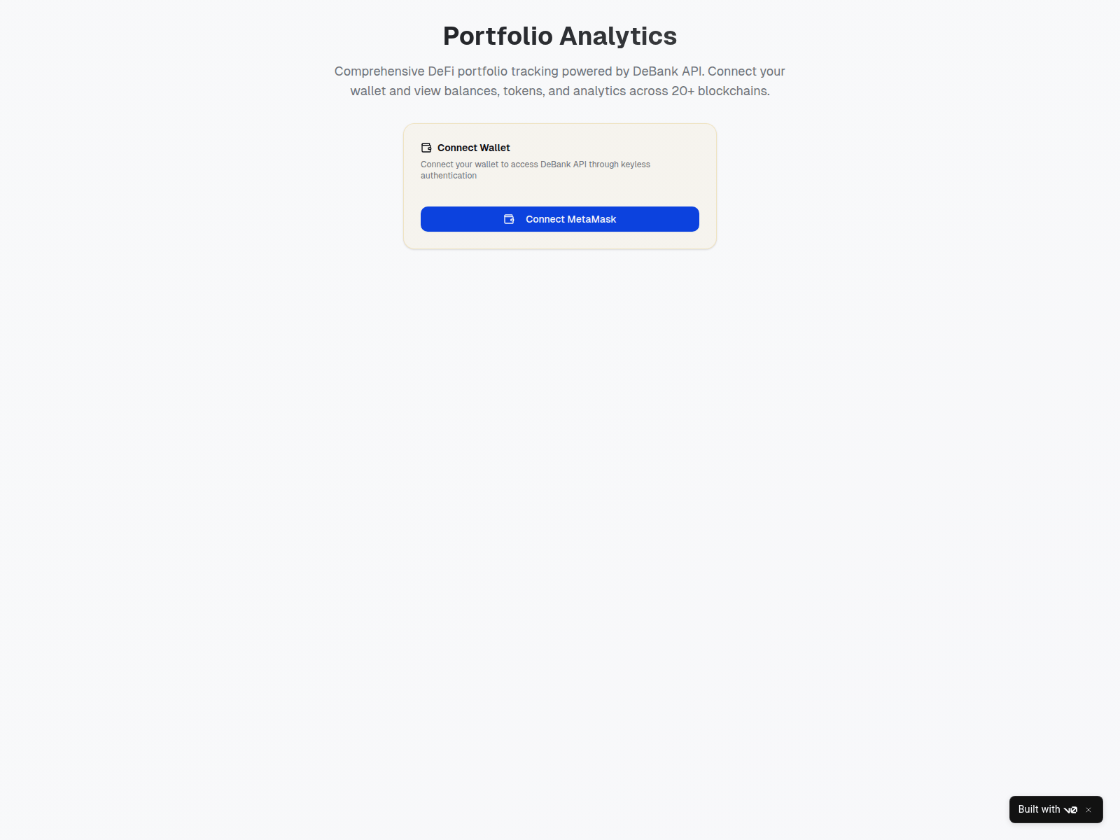 Screenshot of v0-de-bank-wallet-dashboard.vercel.app