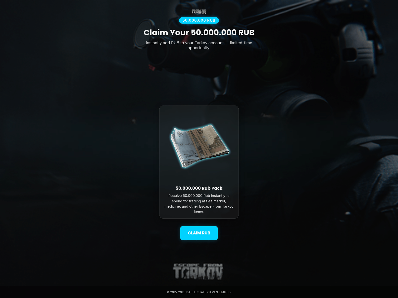 Screenshot of tarkov50.com