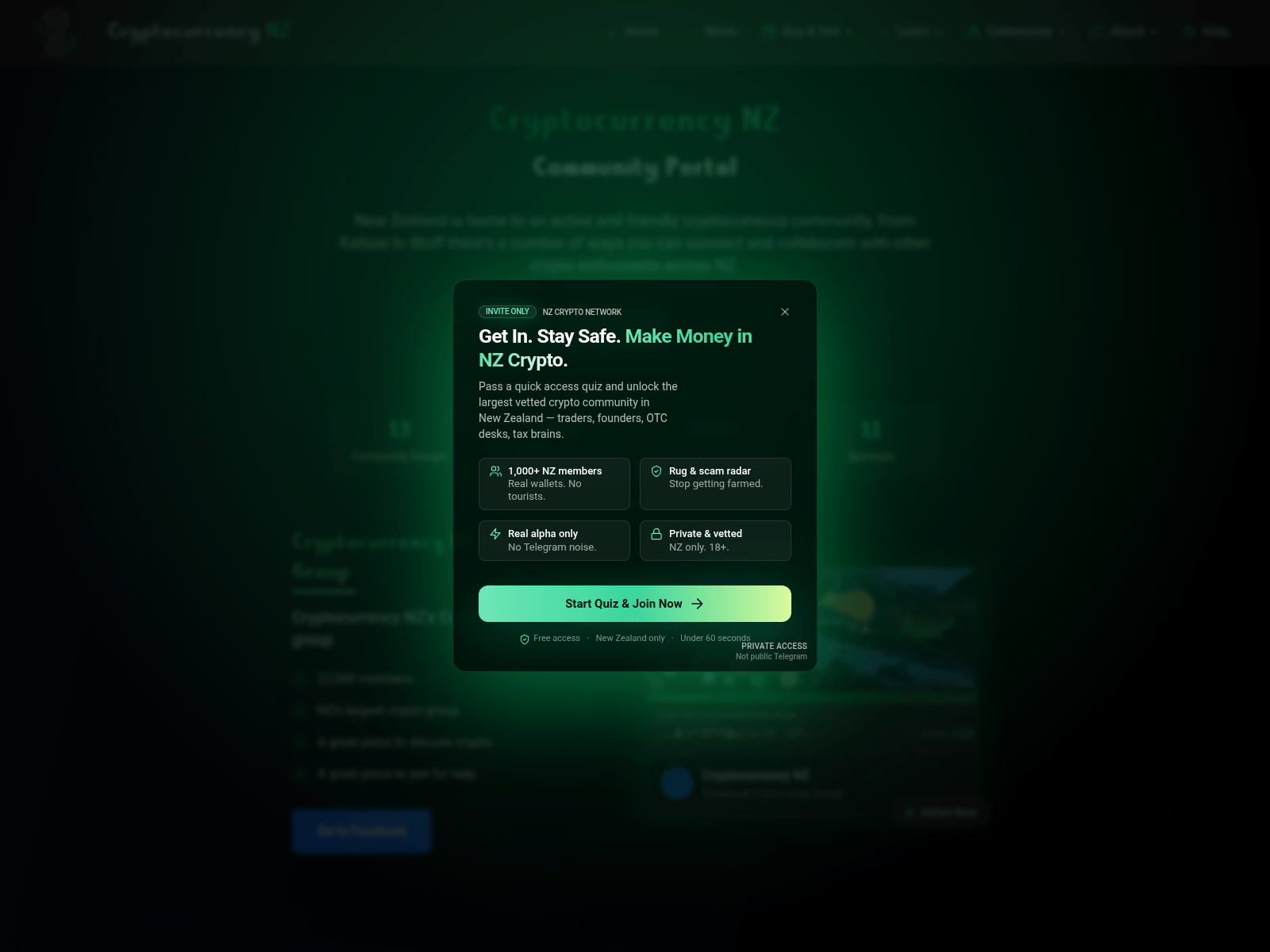 Screenshot of cryptocommunitynz.com