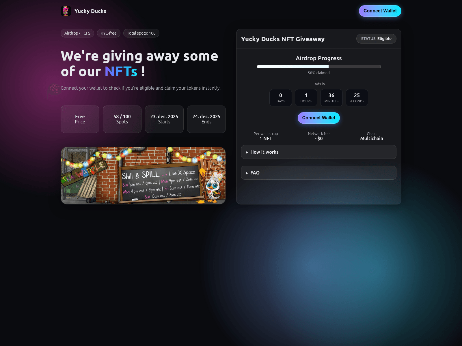 Screenshot of yuckyducks.xyz