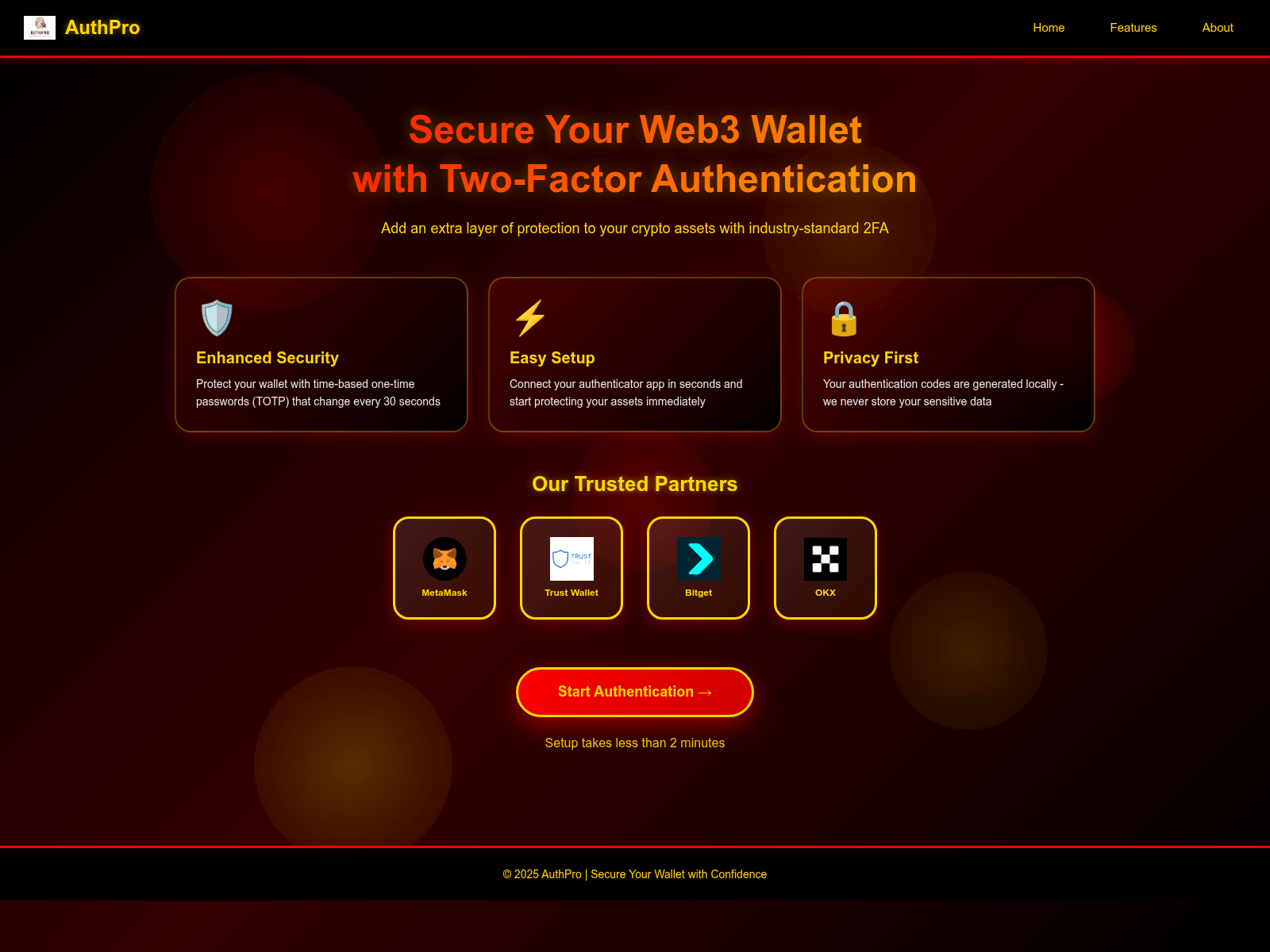 Screenshot of authpro.co