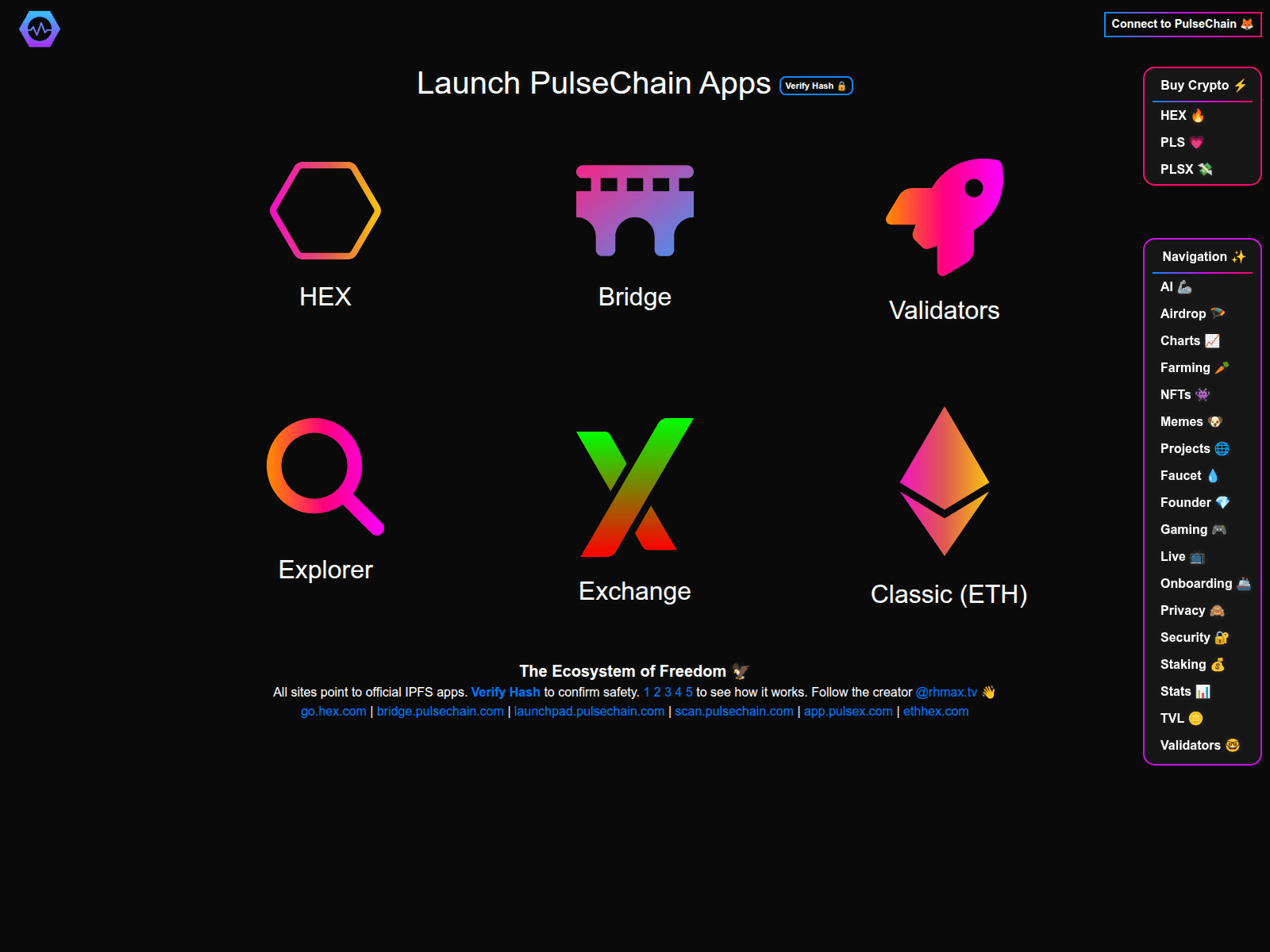 Forensic screenshot of pulsechainapp.com