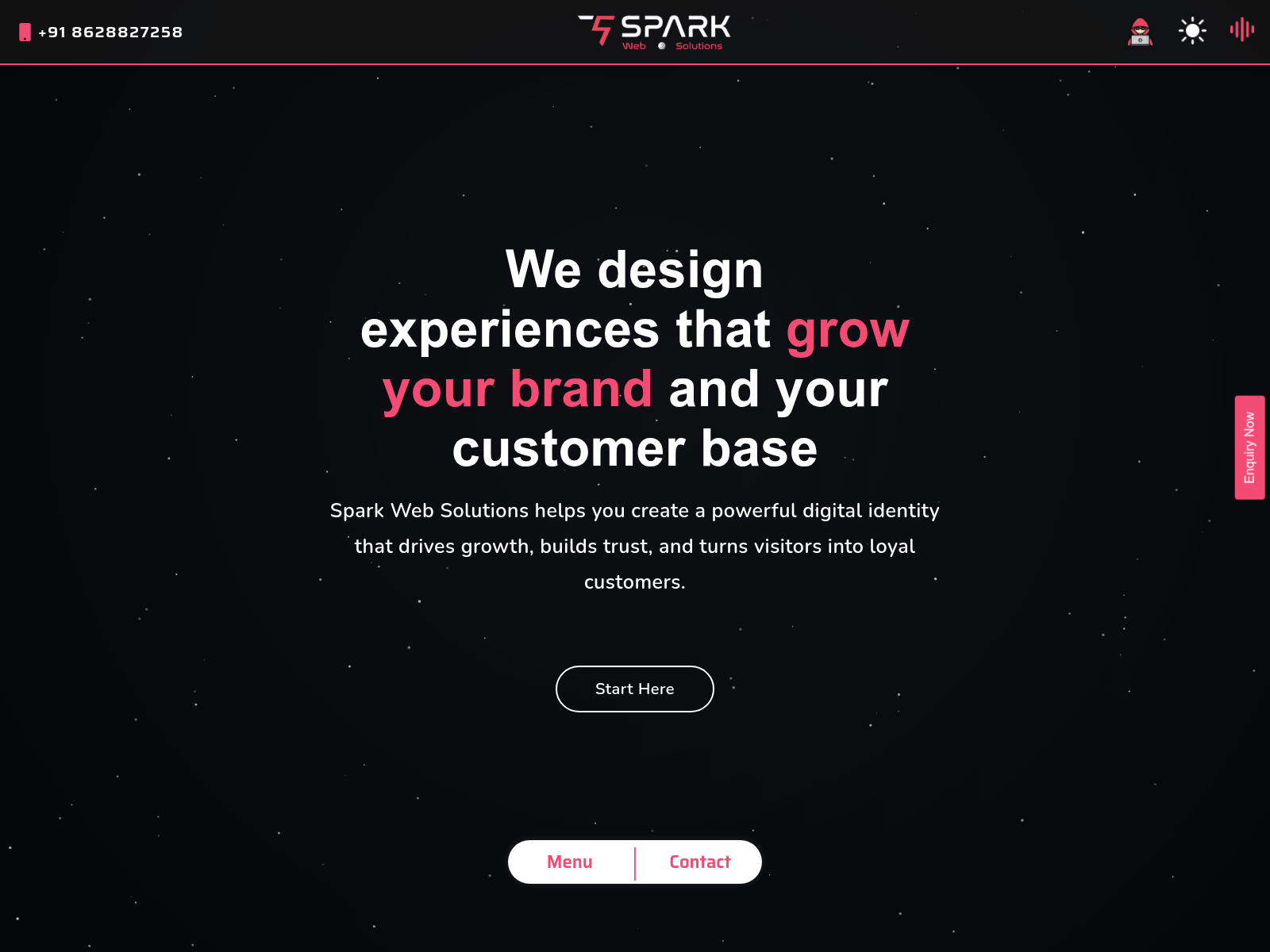 Screenshot of sparkwebsolutions.space