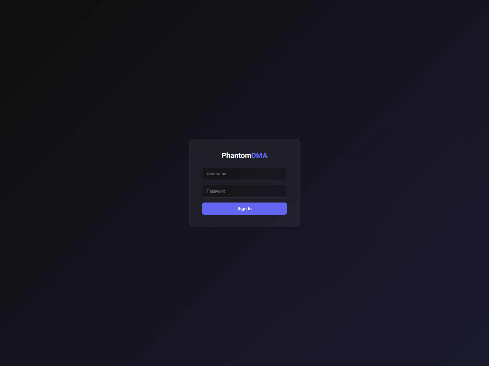 Screenshot of dash.phantomdma.cc