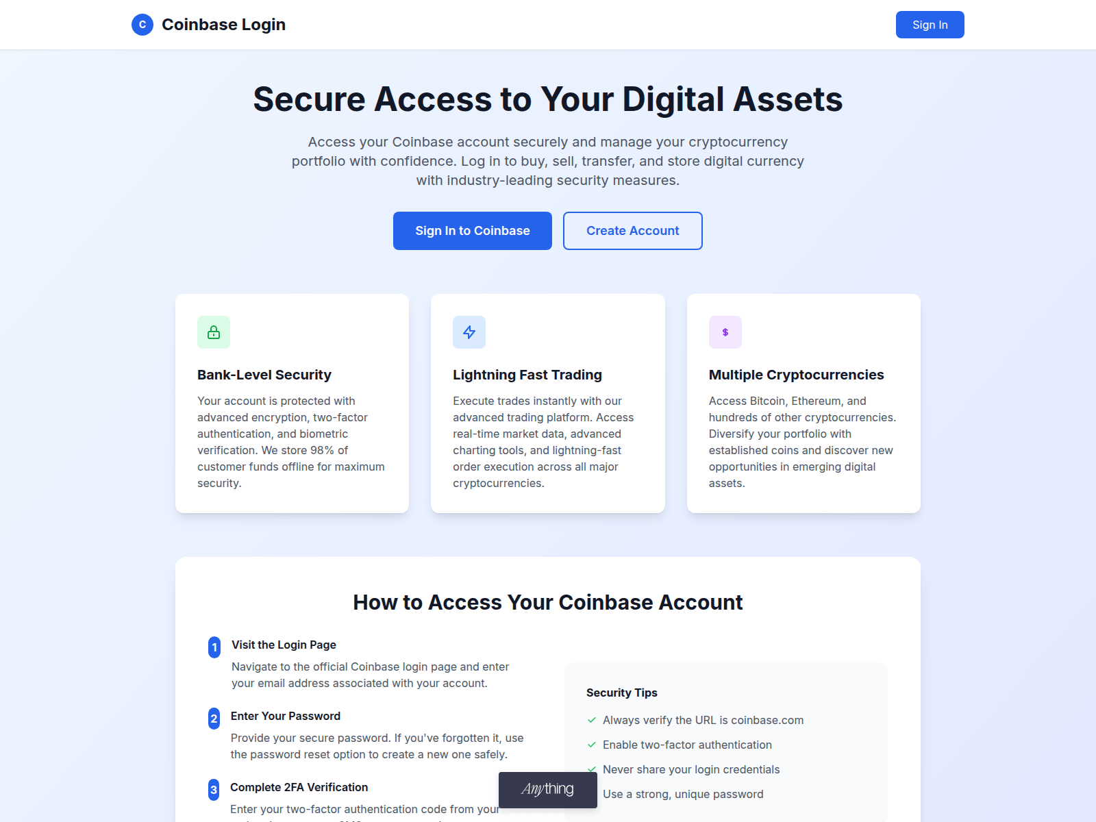 Screenshot of coinbase-logi-n.created.app