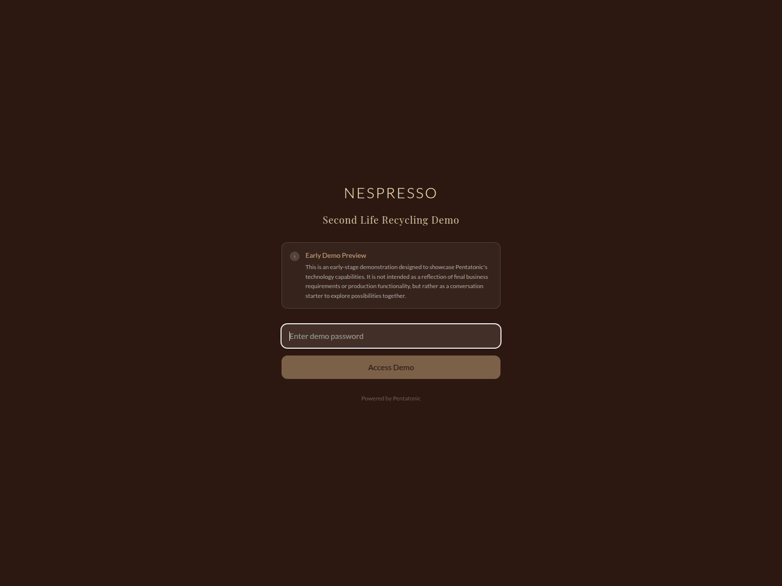 Screenshot of nespresso-kiosk-demo.pages.dev