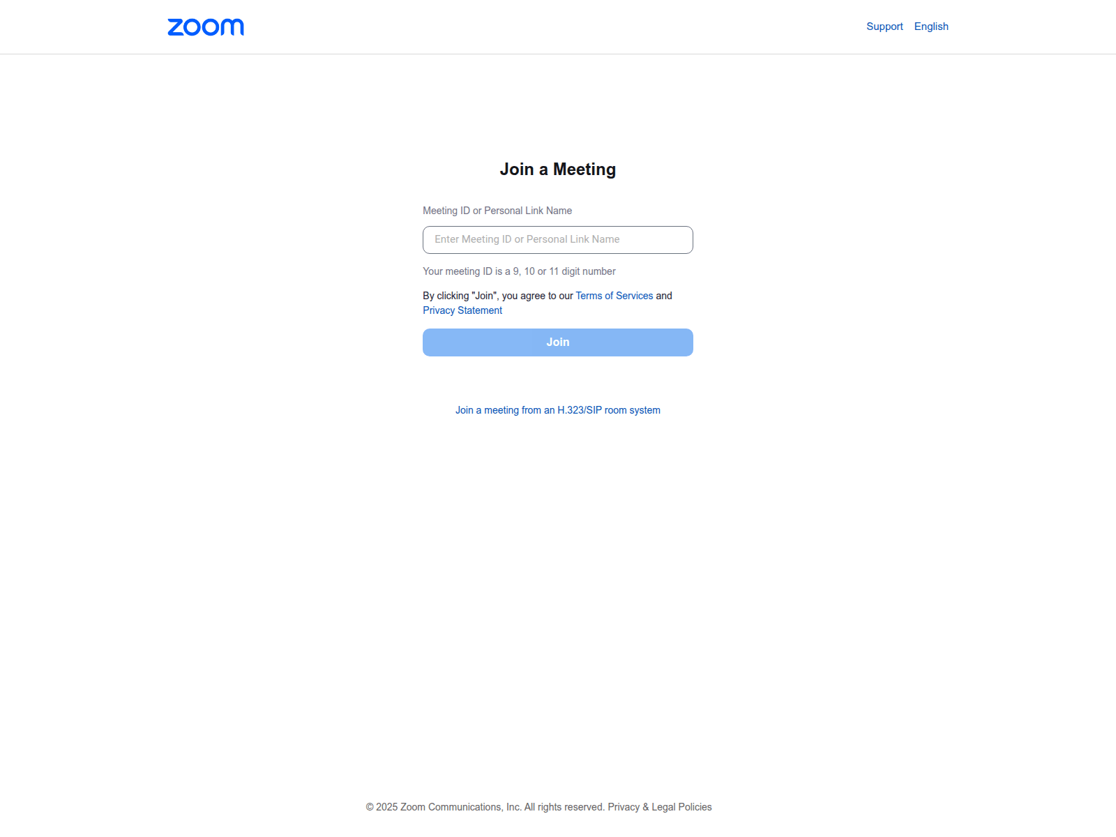 Screenshot of zoummeeting.com