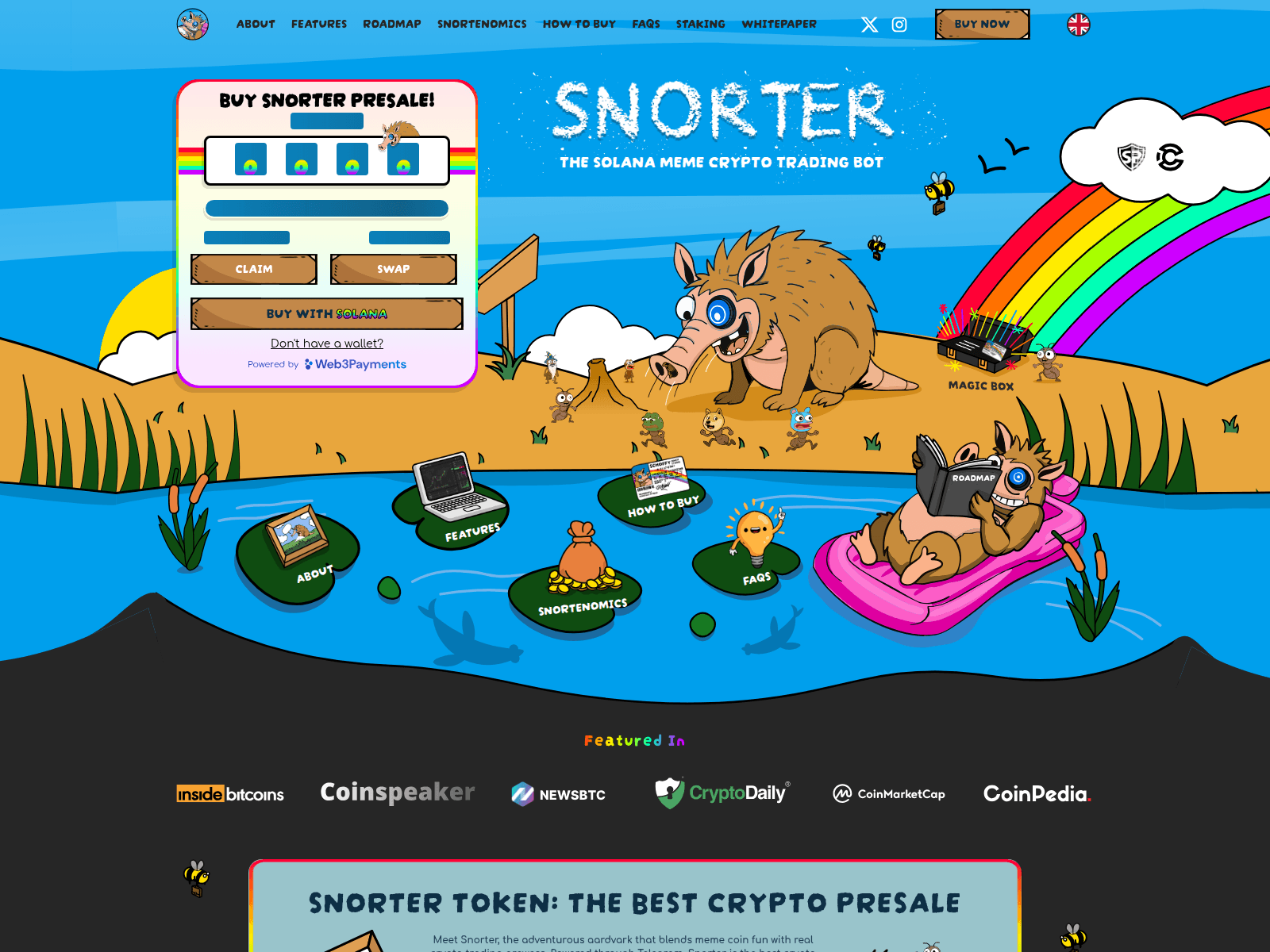 Screenshot of snorterbotclaim.pages.dev