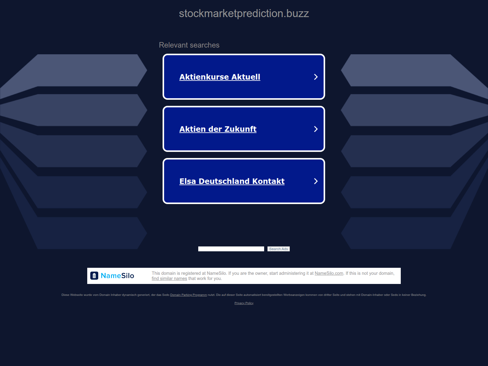 Screenshot of stockmarketprediction.buzz