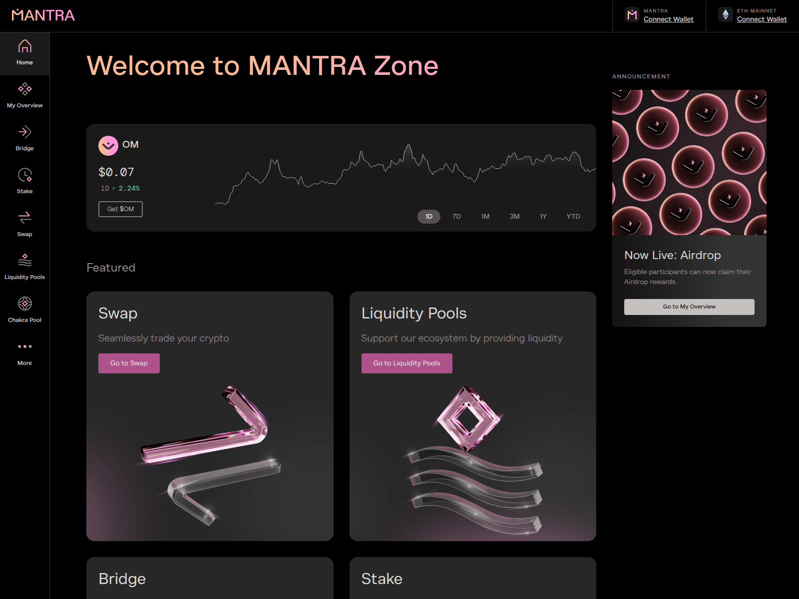 Screenshot of mantra-dex.net