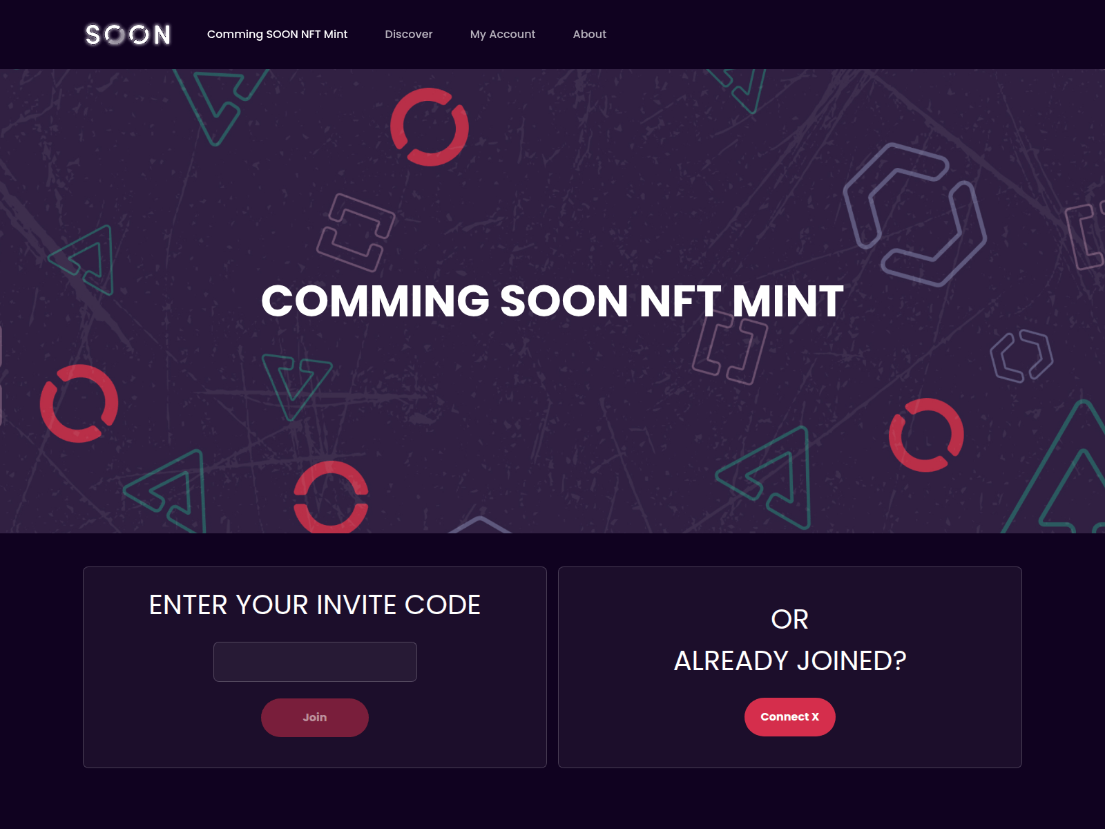 Screenshot of comming.soo.network