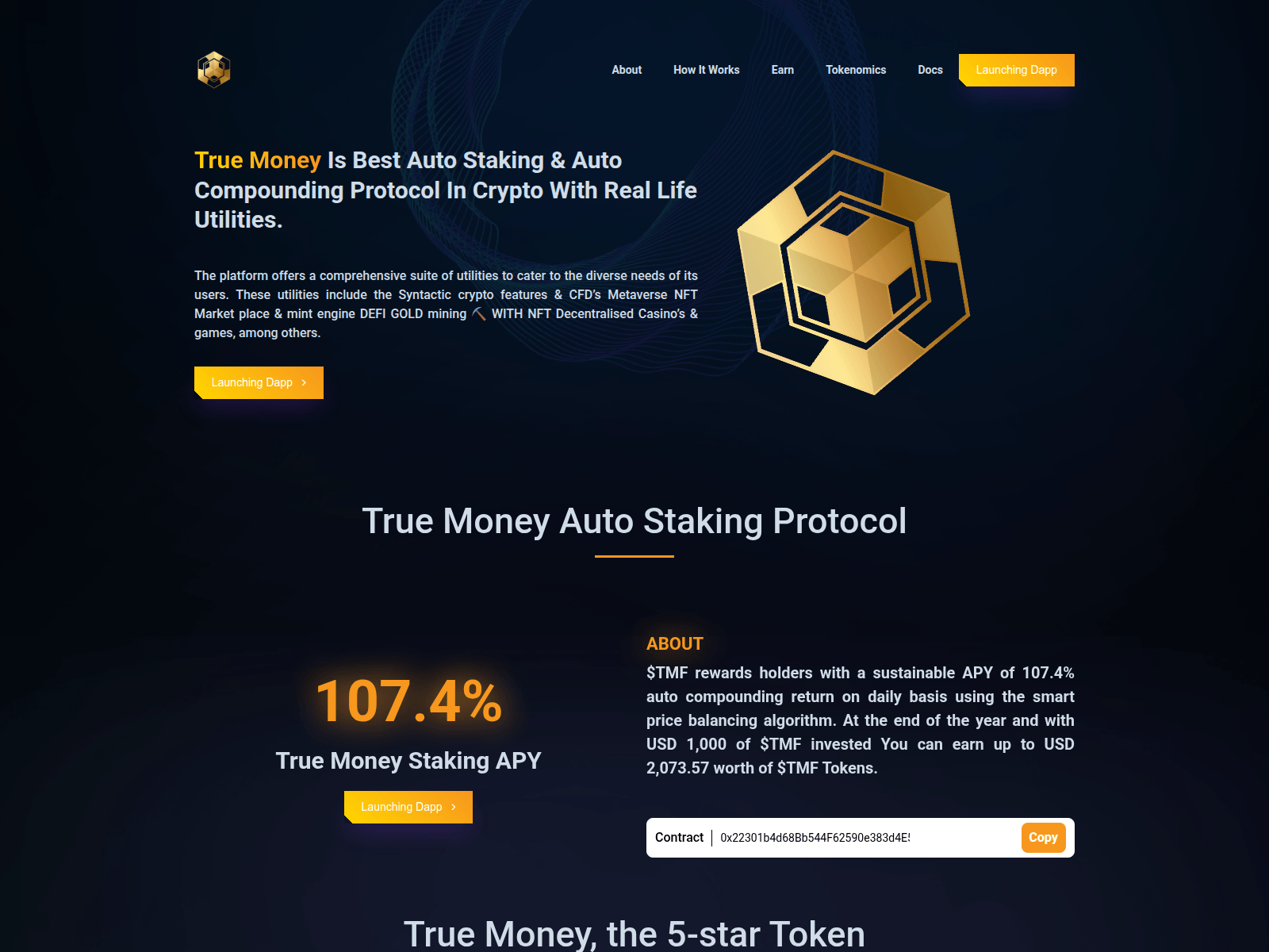 Screenshot of truemoney.finance