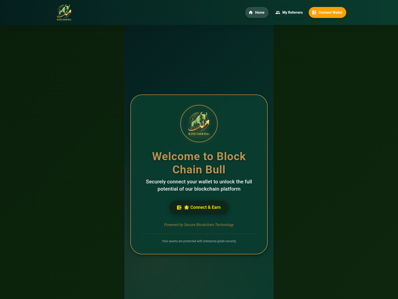 Screenshot of blockchainbull.io