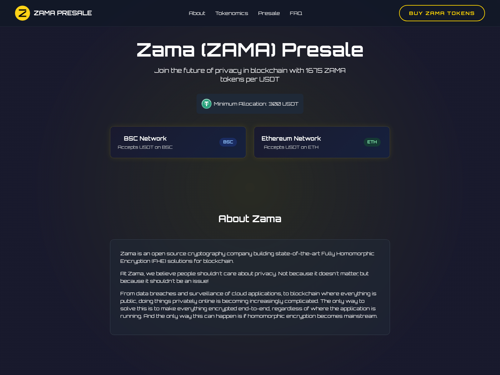 Screenshot of zama.sale