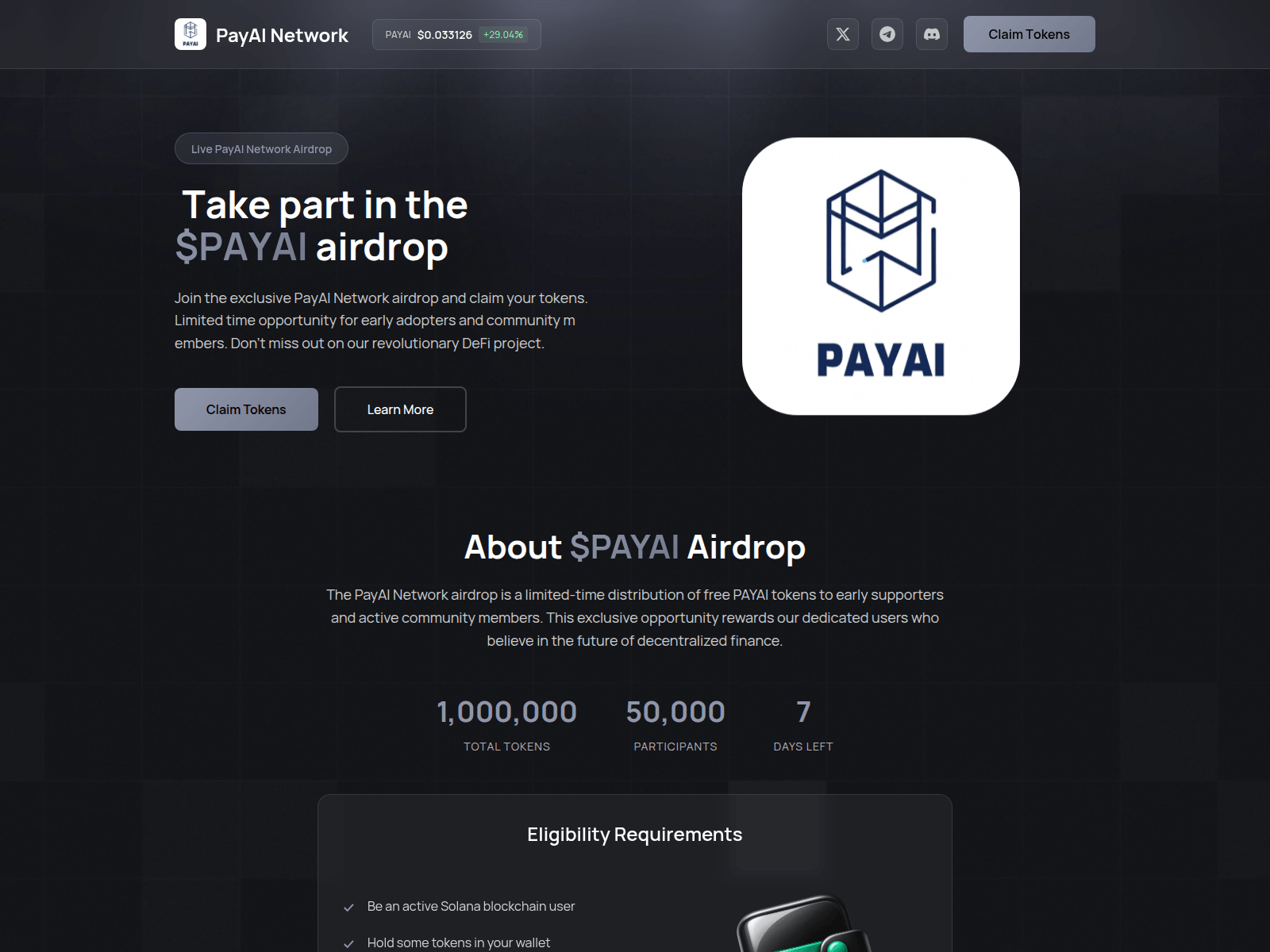Screenshot of claim-payai.network