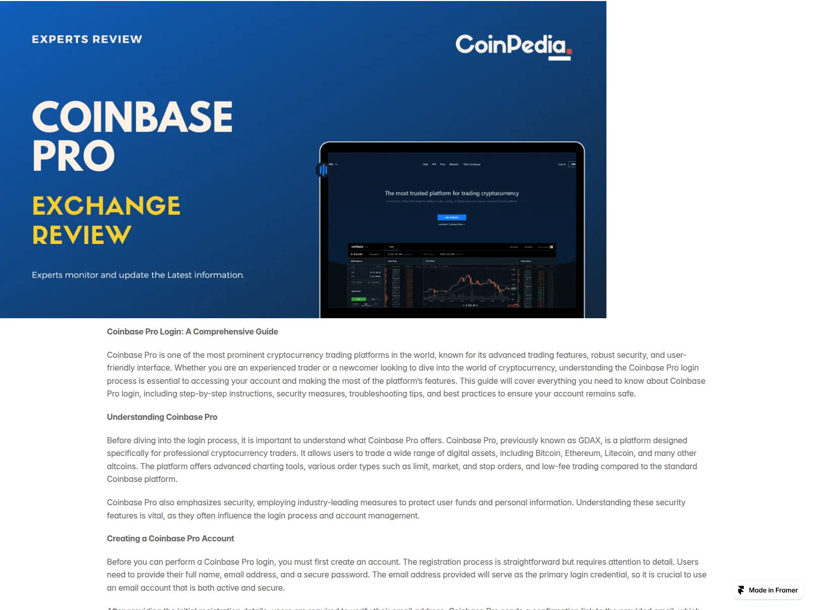 Screenshot of coinbase-prologin.framer.media