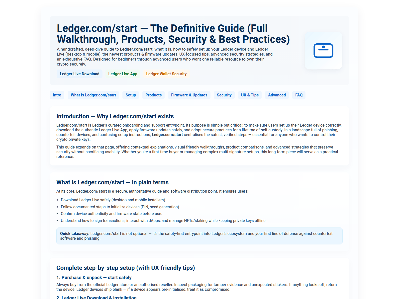 Screenshot of ledgrestart.com