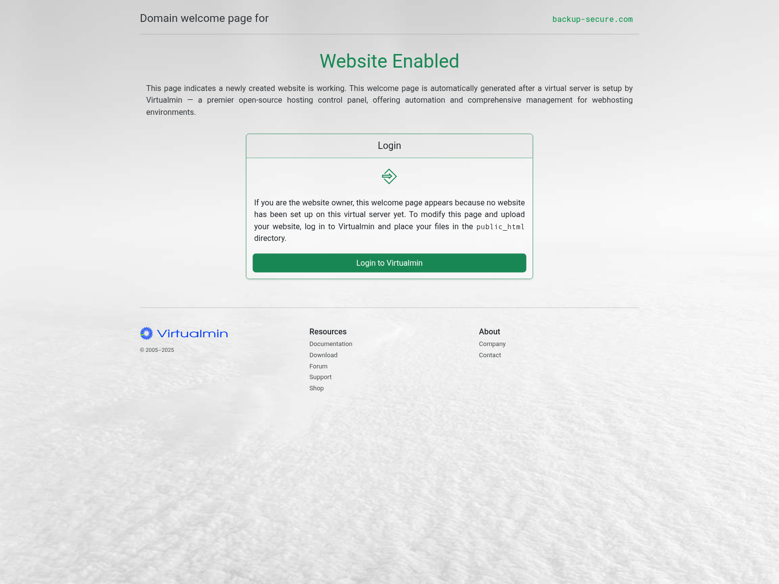 Screenshot of backup-secure.com