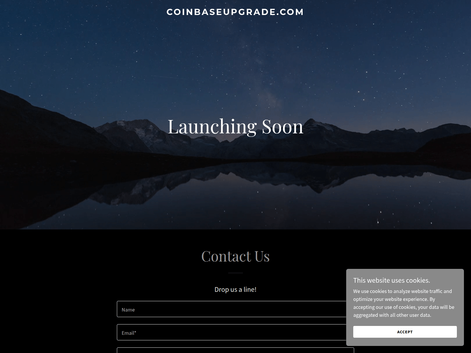 Screenshot of coinbaseupgrade.com