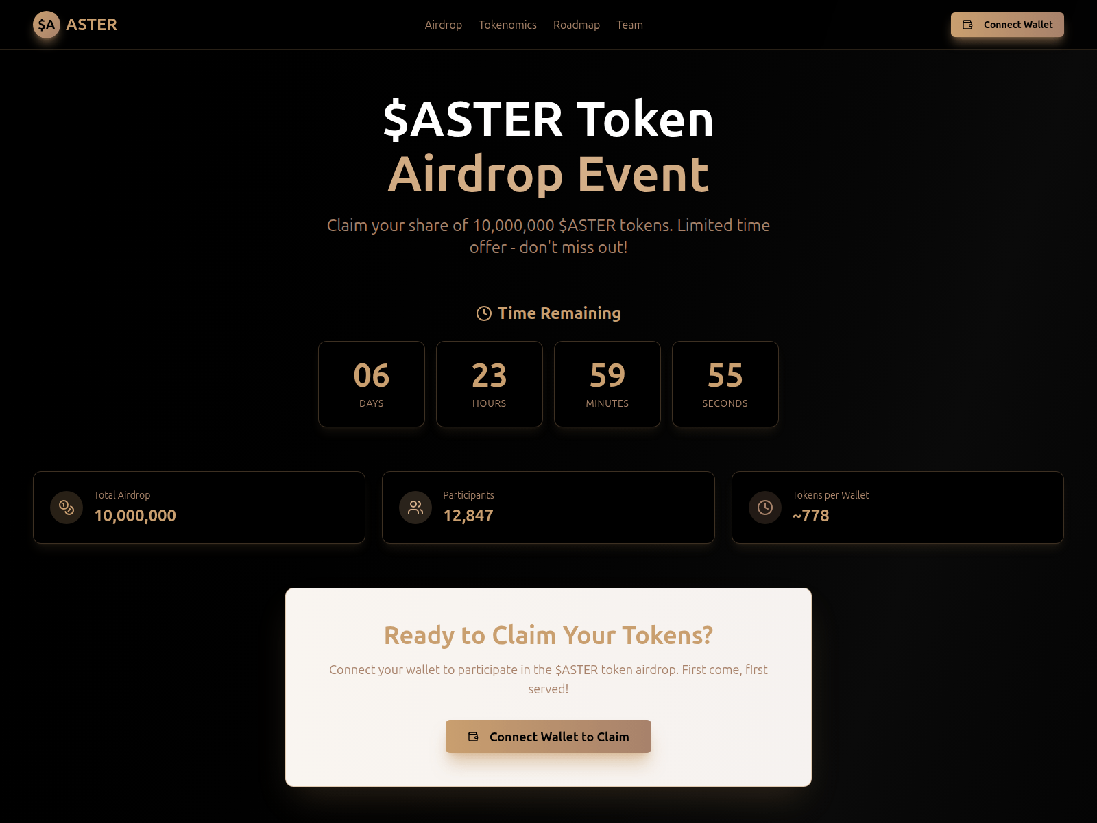 Screenshot of asterairdrop.cc
